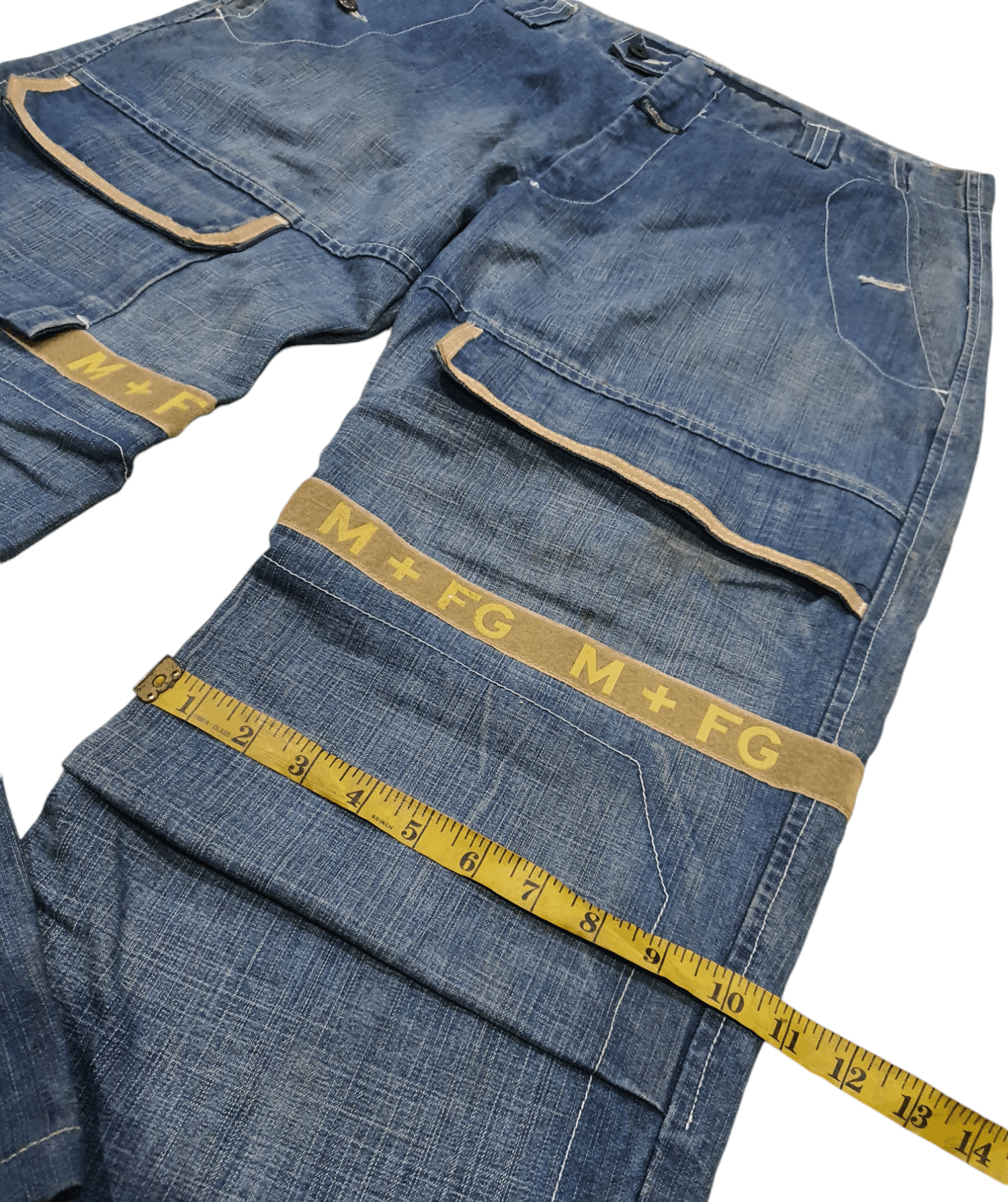 Marithe + Francois Girbaud × Vintage 90s MARITHE FRANCOIS GIRBAUD Wide Leg Baggy Blue Denim Jeans Size US 36 / EU 52 - 17 Thumbnail