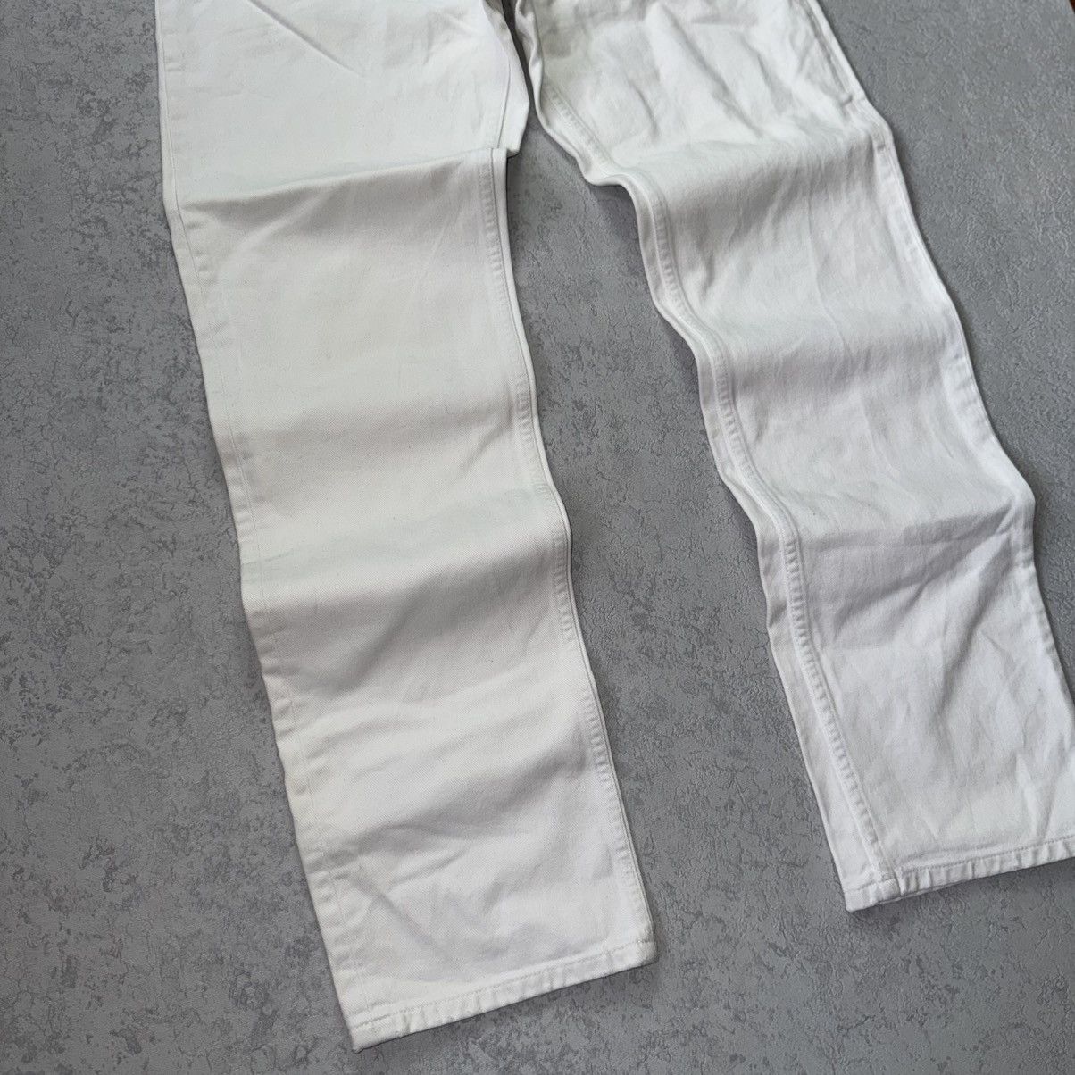Helmut Lang Helmut Lang 00s Vintage Broken Denim White Pant/Jeans Size US 33 - 3 Thumbnail