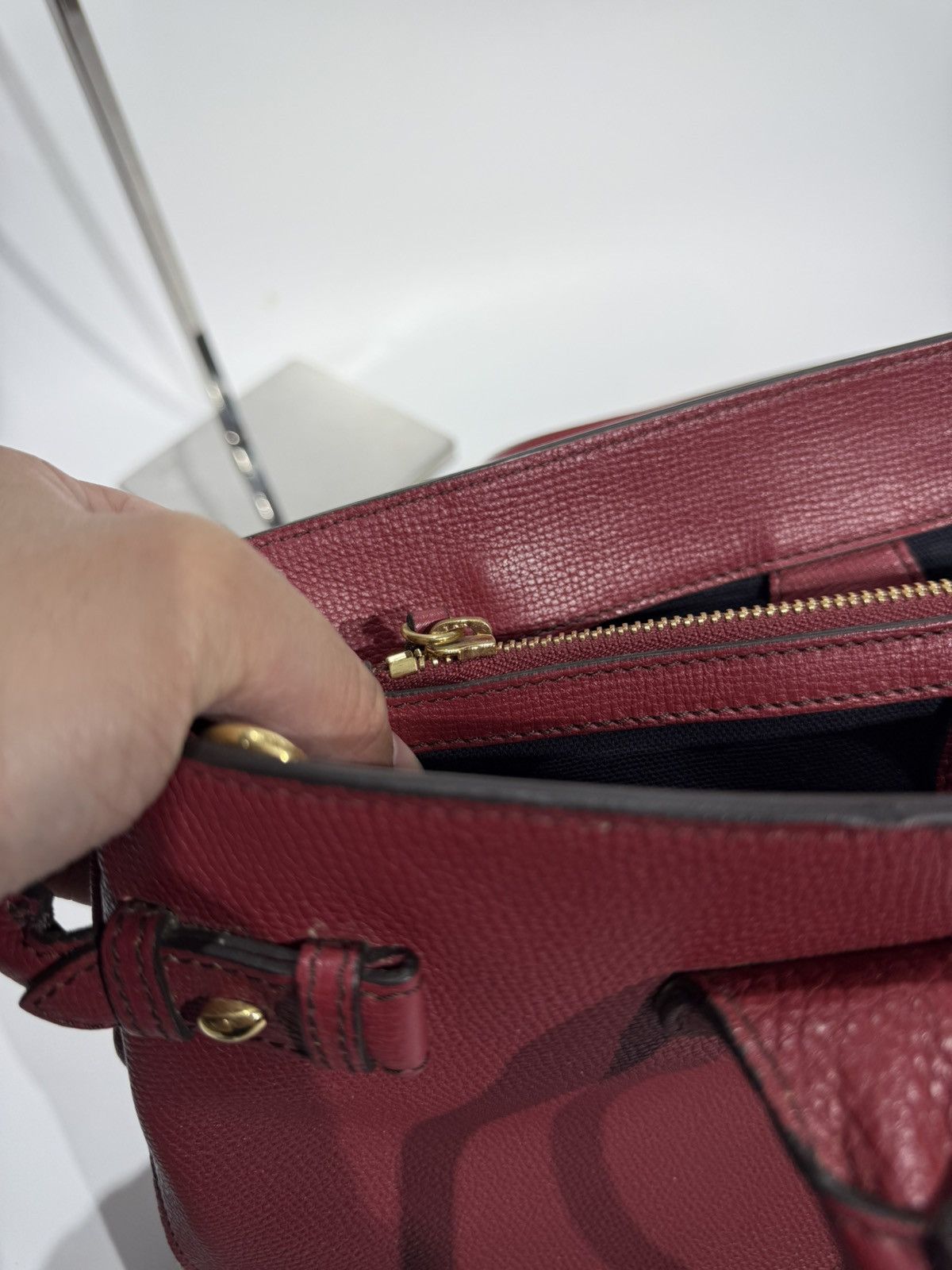 Burberry Burberry House Check Derby Leather Medium Banner Bag Size ONE SIZE - 10 Thumbnail