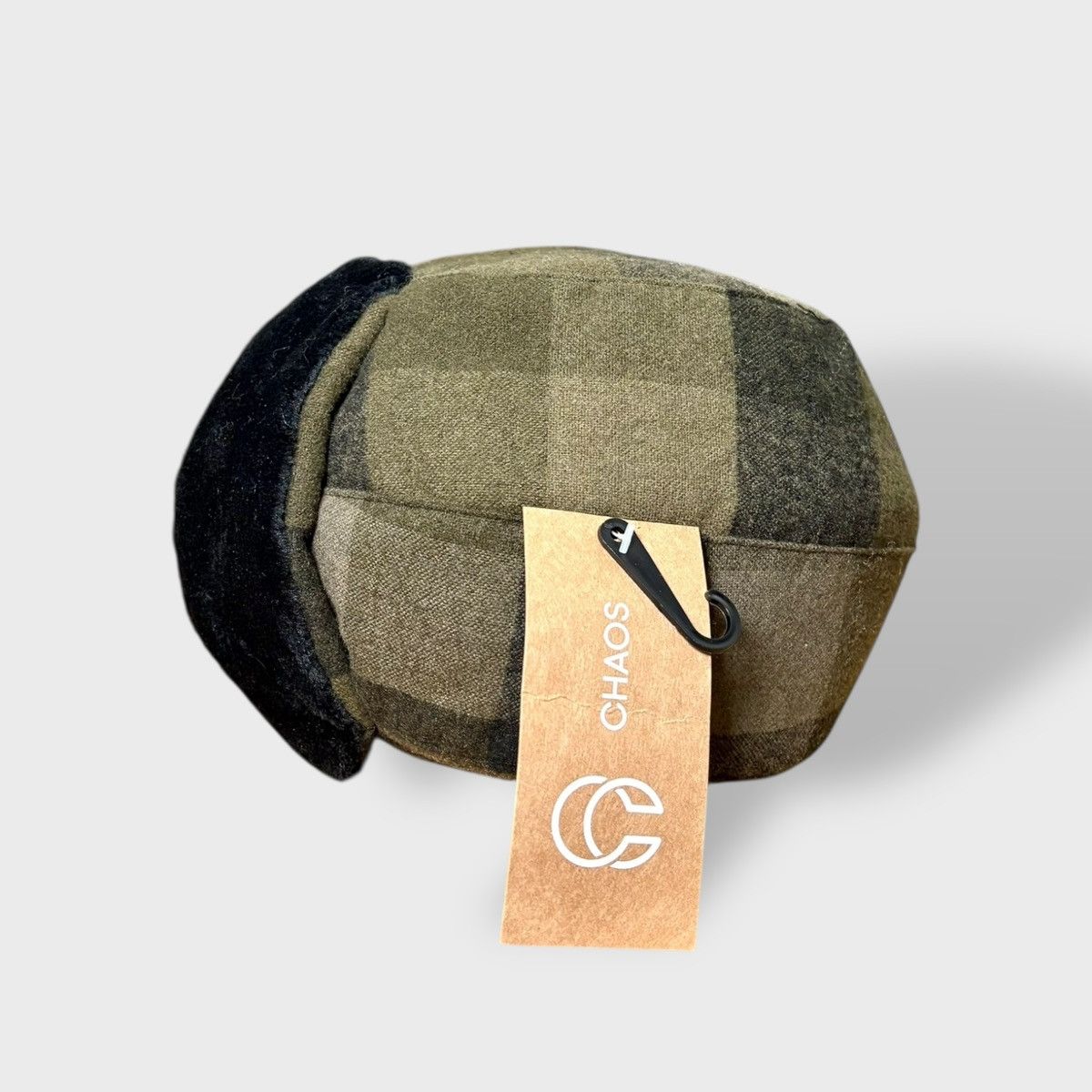 Other Chaos Unisex Winter Quilted Green Plaid Trapper Hat Sz OS Size ONE SIZE - 9 Thumbnail