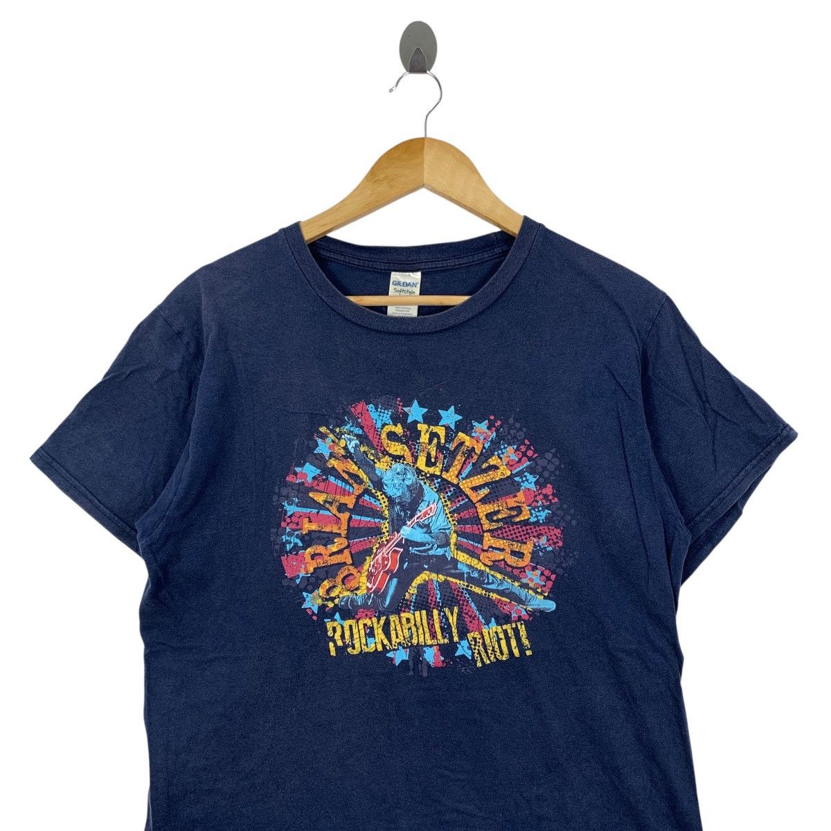 BRIAN SETZER Stray Cats Band Rockabilly Riot Shirt