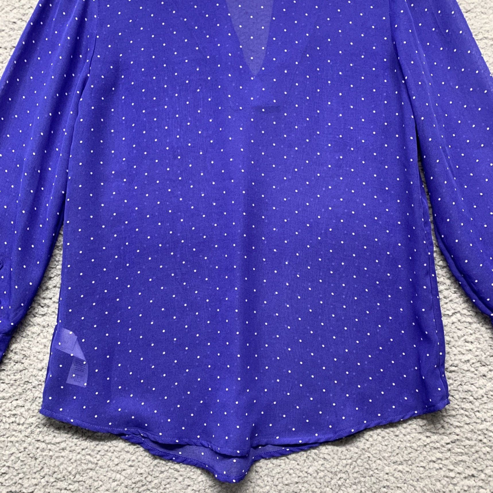 Gap Gap Tunic Women XS Blue 2 Pockets Polka Dot 3/4 Sleeve V-Neck Pullover Women's Tunic Size XS / US 0-2 / IT 36-38 - 6 Thumbnail