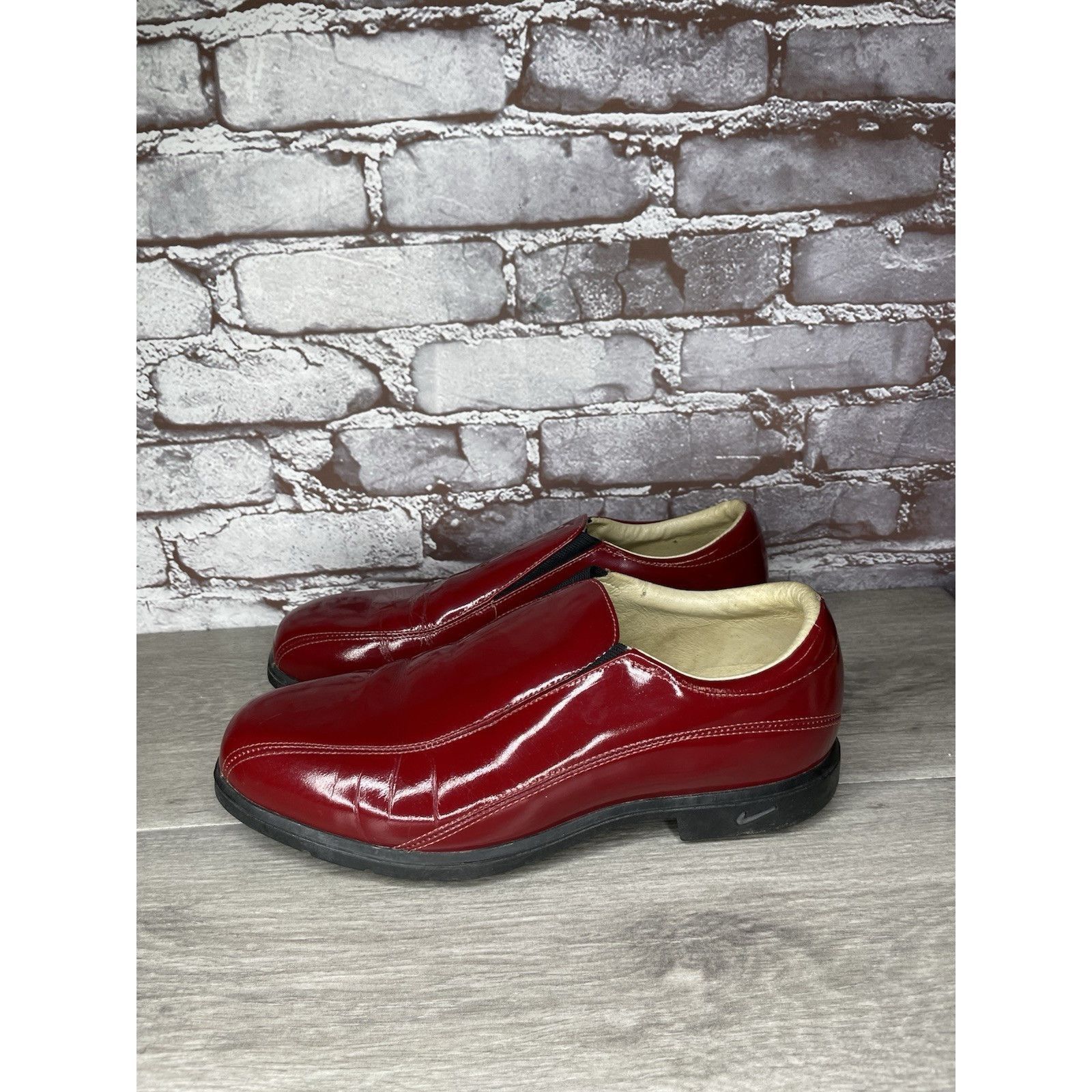 Nike Nike Air Verdana Last Red Patent Leather Slip On Golf Shoes Size US 10 / IT 40 - 10 Thumbnail