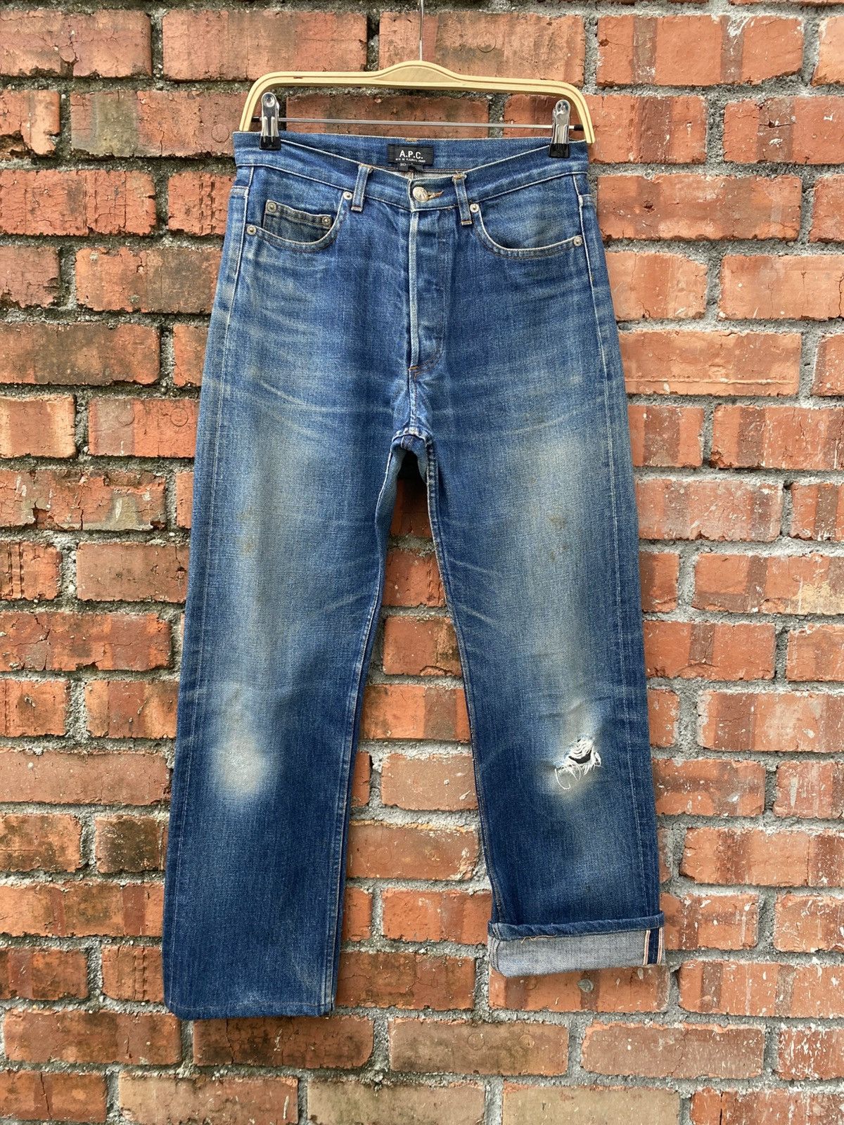 A.P.C. × Japanese Brand × Le Grande Bleu (L.G.B.) W30x28.5 A.P.C redline japanese denime repaired Size US 30 / EU 46 - 1 Thumbnail