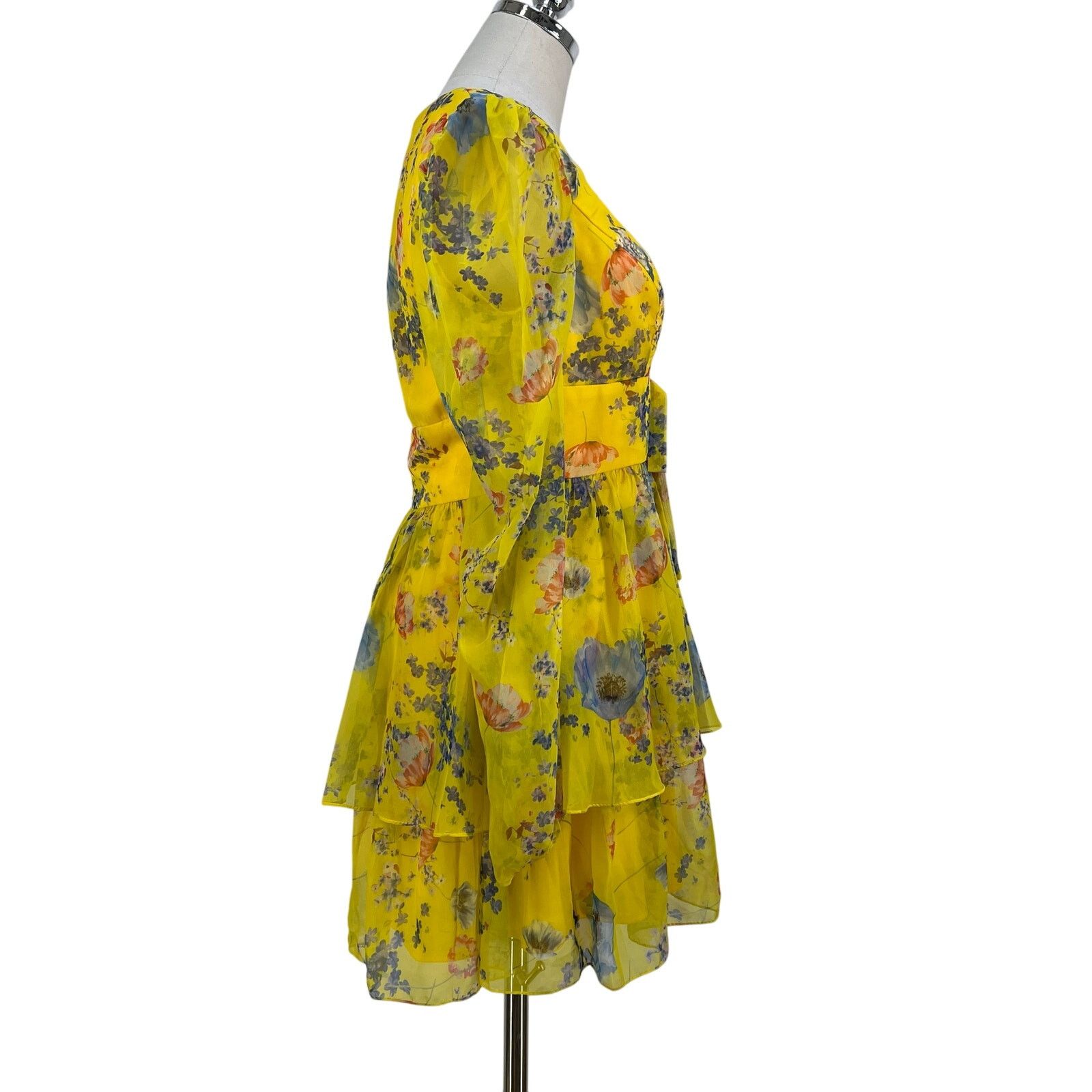 Anthropologie Mac Duggal Long-Sleeve V-Neck Mini Dress Anthropologie Size M / US 6-8 / IT 42-44 - 7 Thumbnail