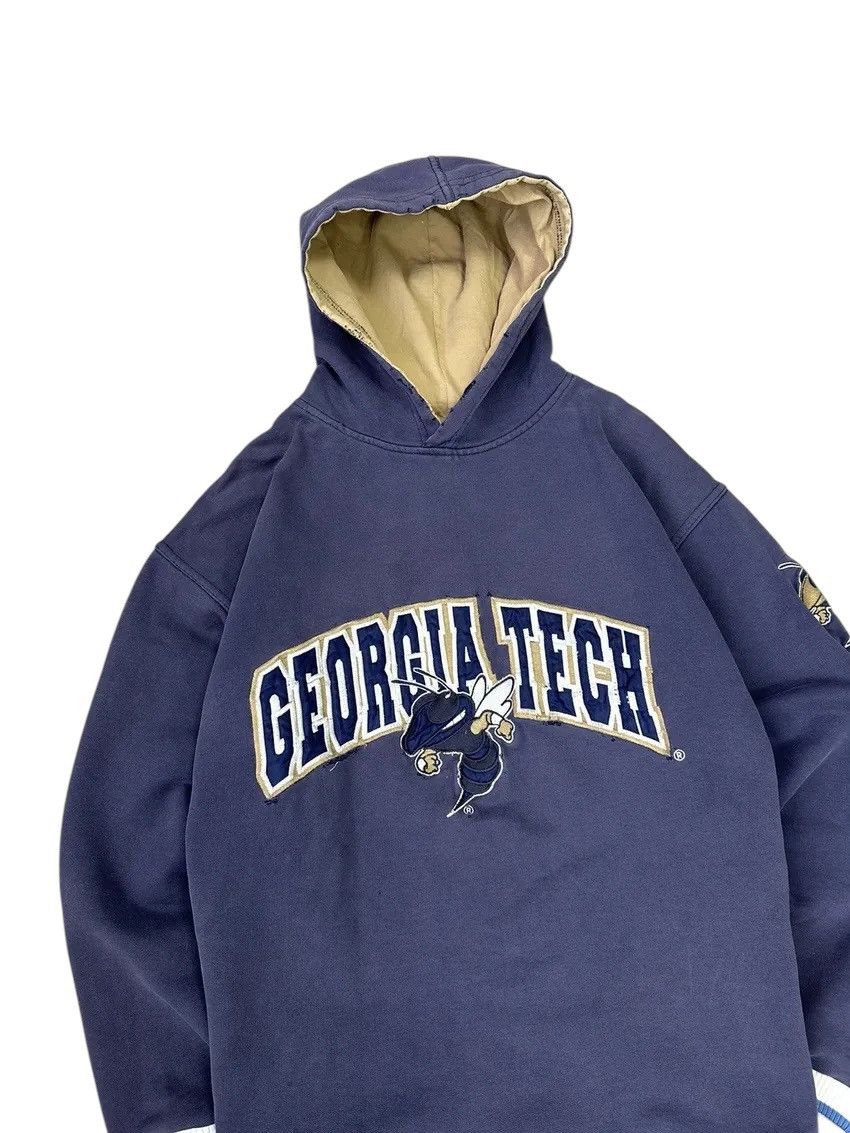 Starter × Vintage Vintage Georgia Tech Starter Distressed Hoodie Size US L / EU 52-54 / 3 - 3 Thumbnail