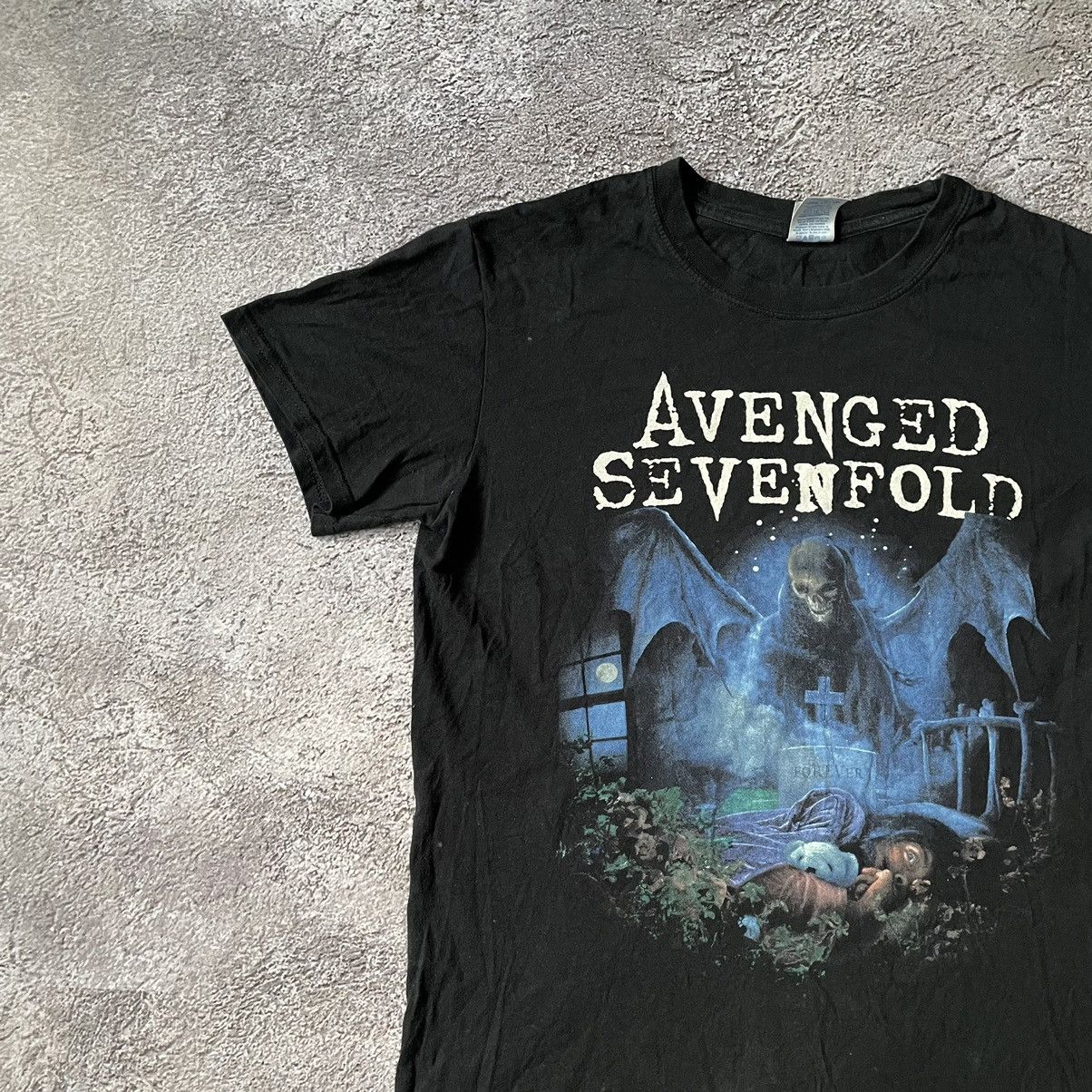 Band Tees Vintage Y2K AVENGED CREEPY FACE ABSTRACT ANGRY HORROR BONES Size US S / EU 44-46 / 1 - 4 Thumbnail