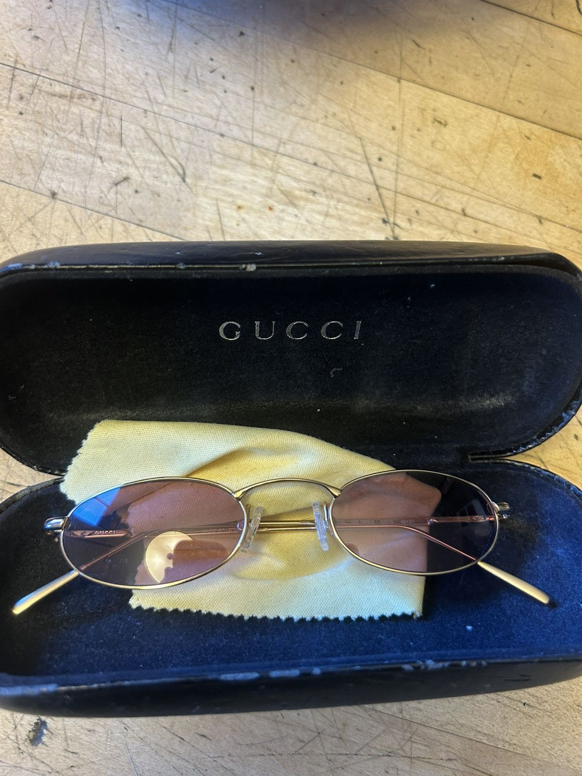 Gucci Vintage 70s Gucci Oval Sunglasses Purple Lens | Grailed
