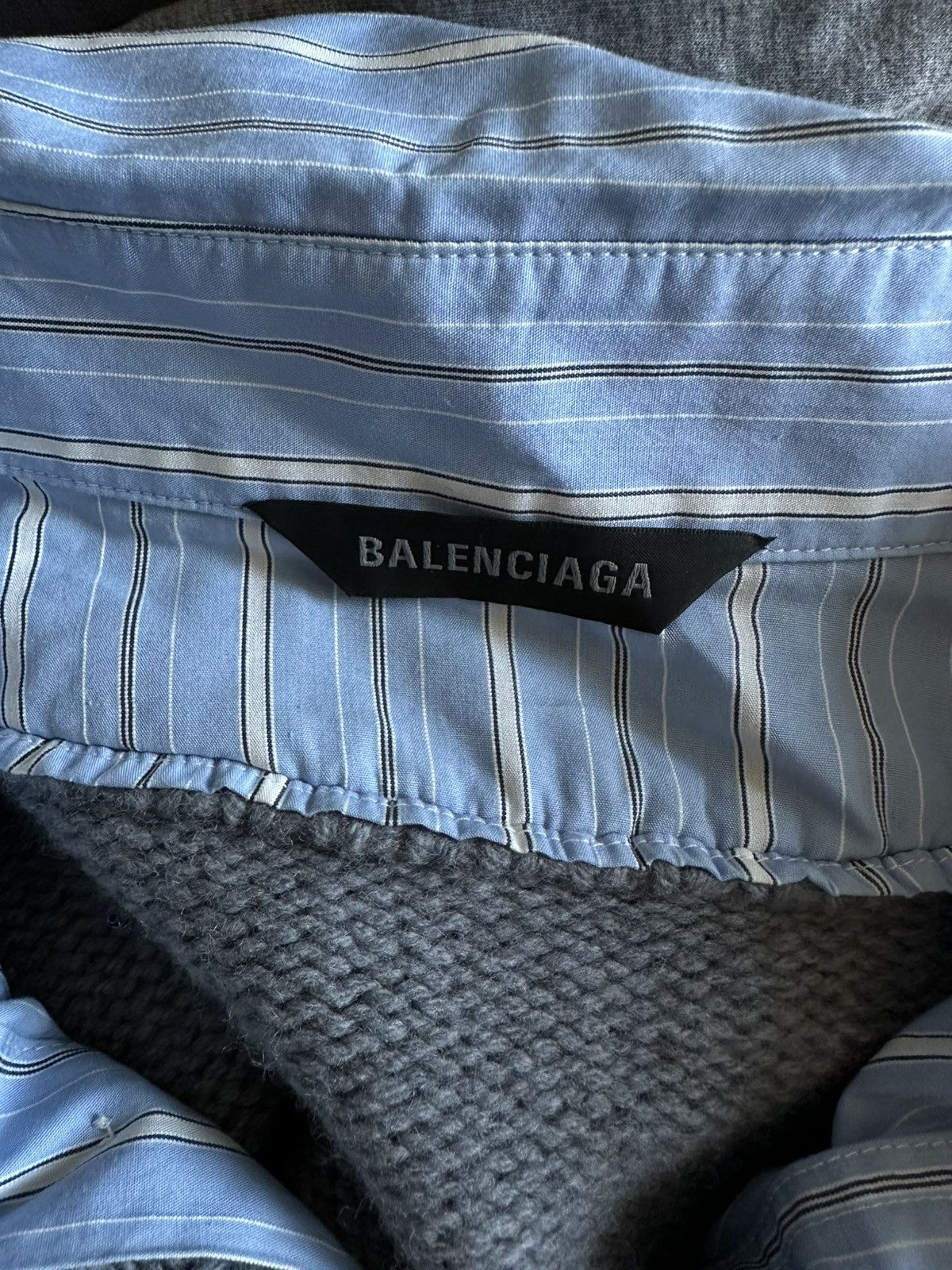 Balenciaga BALENCIAGA LAYERED WOOL SWEATER SHIRT – SIZE M - OVERSIZED Size US M / EU 48-50 / 2 - 9 Thumbnail