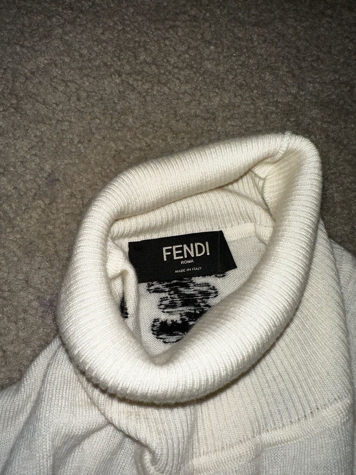 Fendi Fendi FF Monogram Knitted Turtleneck Sweater Size US L / EU 52-54 / 3 - 2 Thumbnail