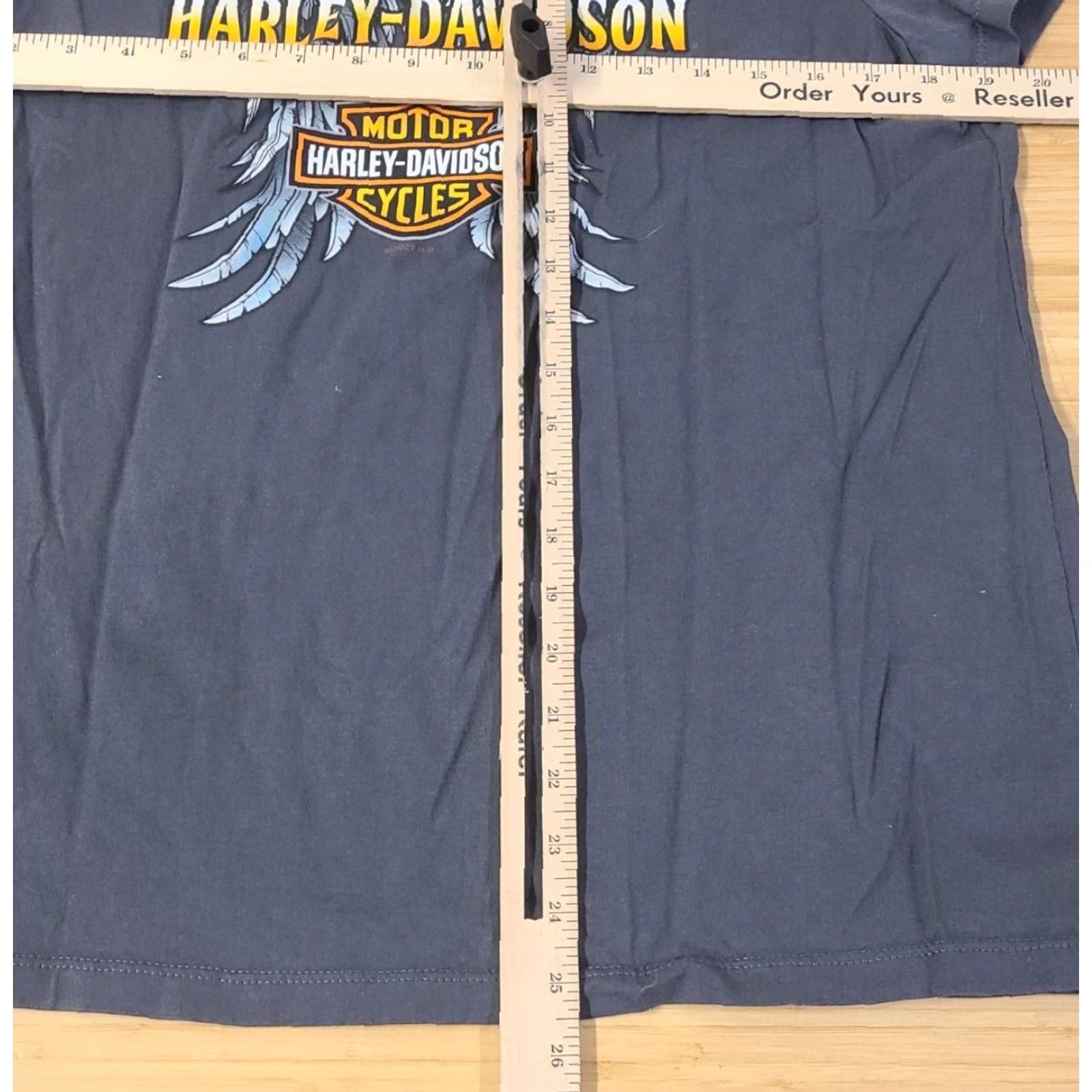 Harley Davidson Harley-Davidson Women V-Neck Shirt XL Gray graphic print Motorcycle Accessories Biker T-Shirt Casual Sleeve 100% Cotton United States Size XL / US 12-14 / IT 48-50 - 8 Thumbnail