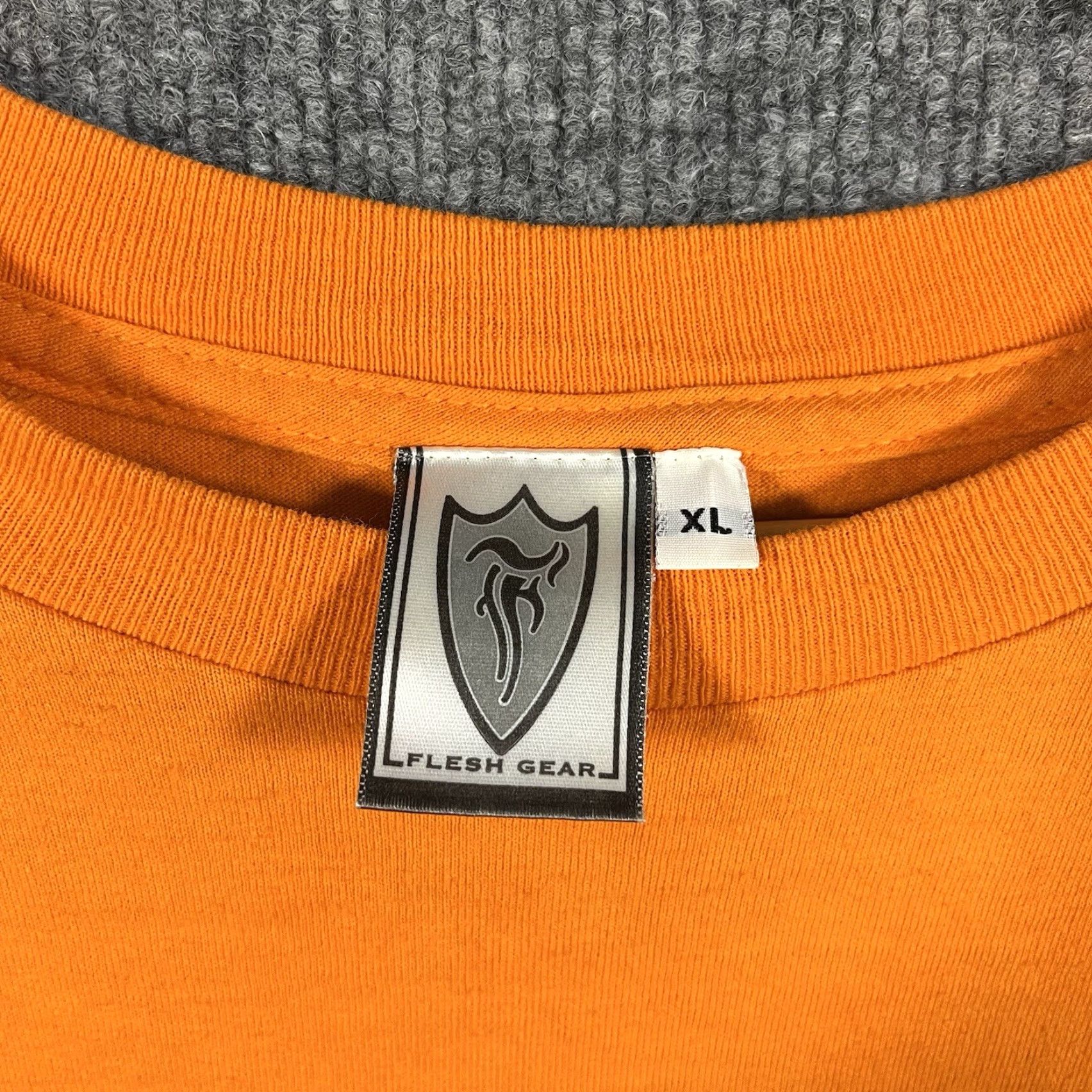 Vintage VINTAGE FleshGear T-Shirt Mens XL Orange 2000s USA Graphic Print Short Sleeve Crew Neck RARE Size US XL / EU 56 / 4 - 4 Thumbnail