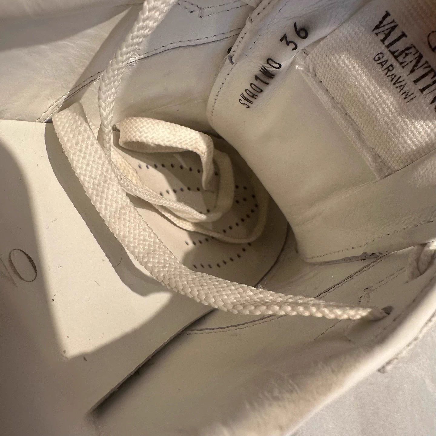 Valentino Valentino Studded White Sneakers 36 EU 99 New Size US 5 / IT 35 - 5 Thumbnail