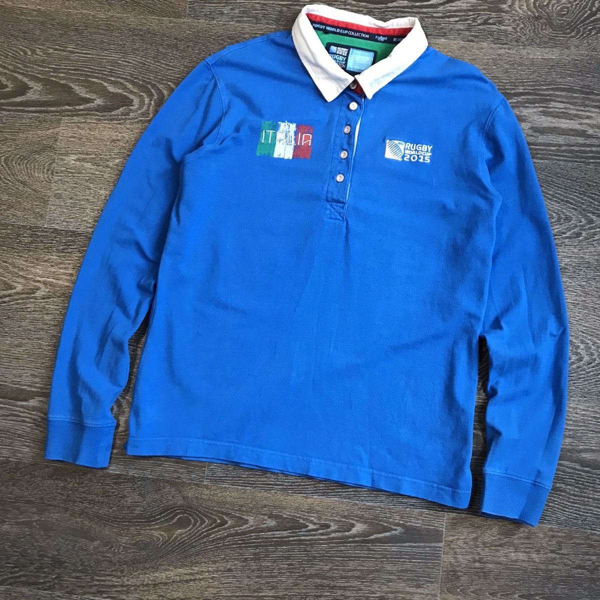 Vintage Vintage Italy Italia rugby jersey long sleeve polo Size US S / EU 44-46 / 1 - 3 Thumbnail