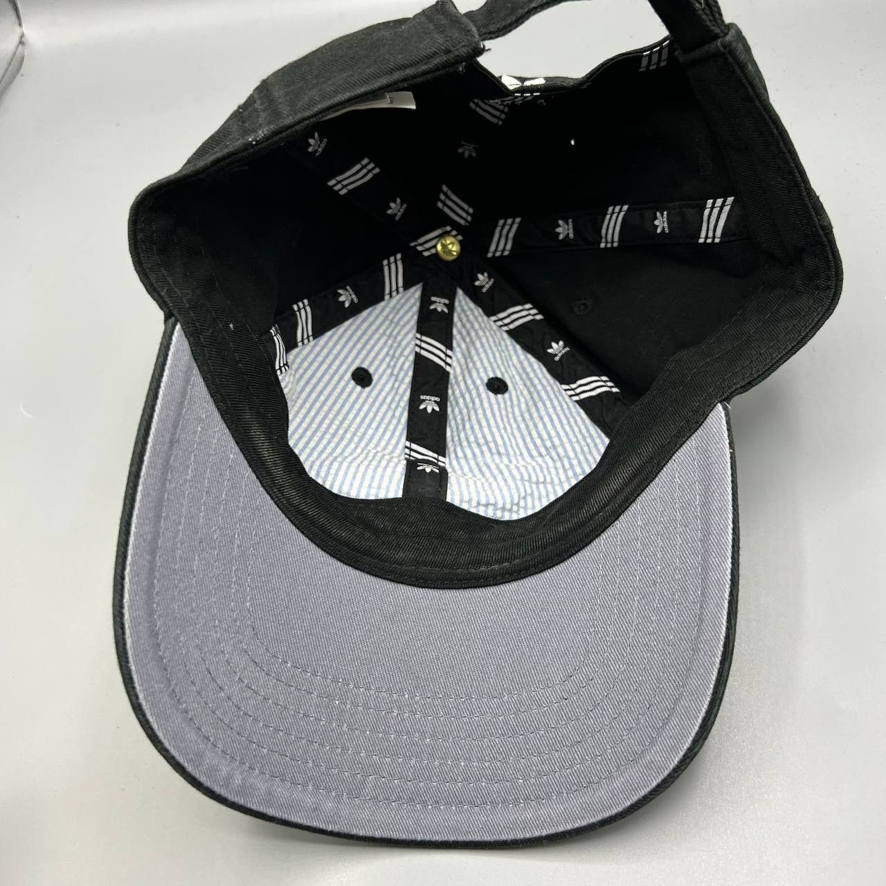 Adidas Adidas Hat Men Black Gray Embroidered Logo Strap Back Cap Size ONE SIZE - 8 Thumbnail