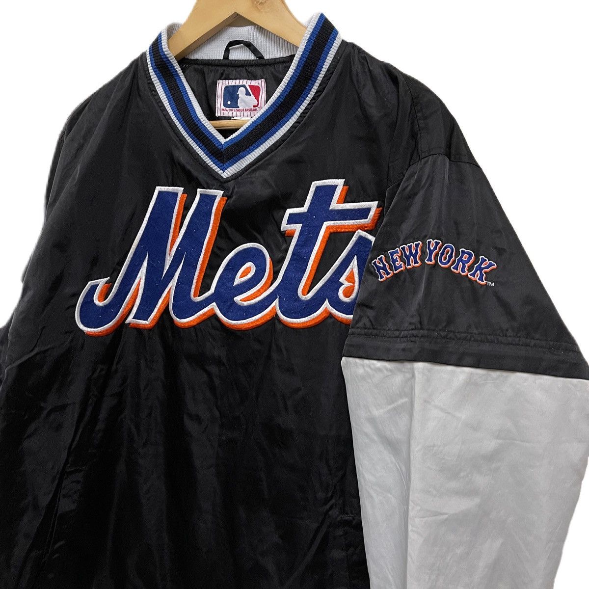 MLB Vintage NEW YORK METS MLB 2002 pullover windbreaker Size US L / EU 52-54 / 3 - 2 Thumbnail