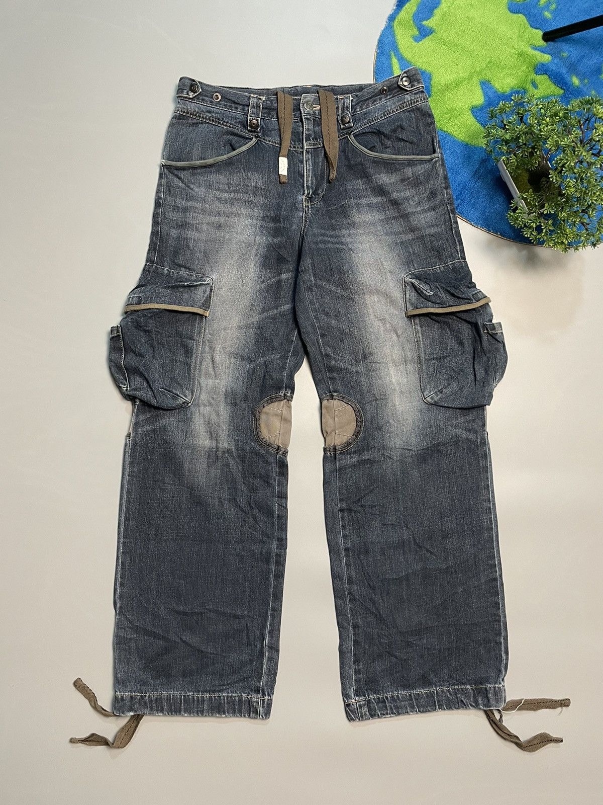 Ppfm Yellow Riot Bondage Cargo Denim