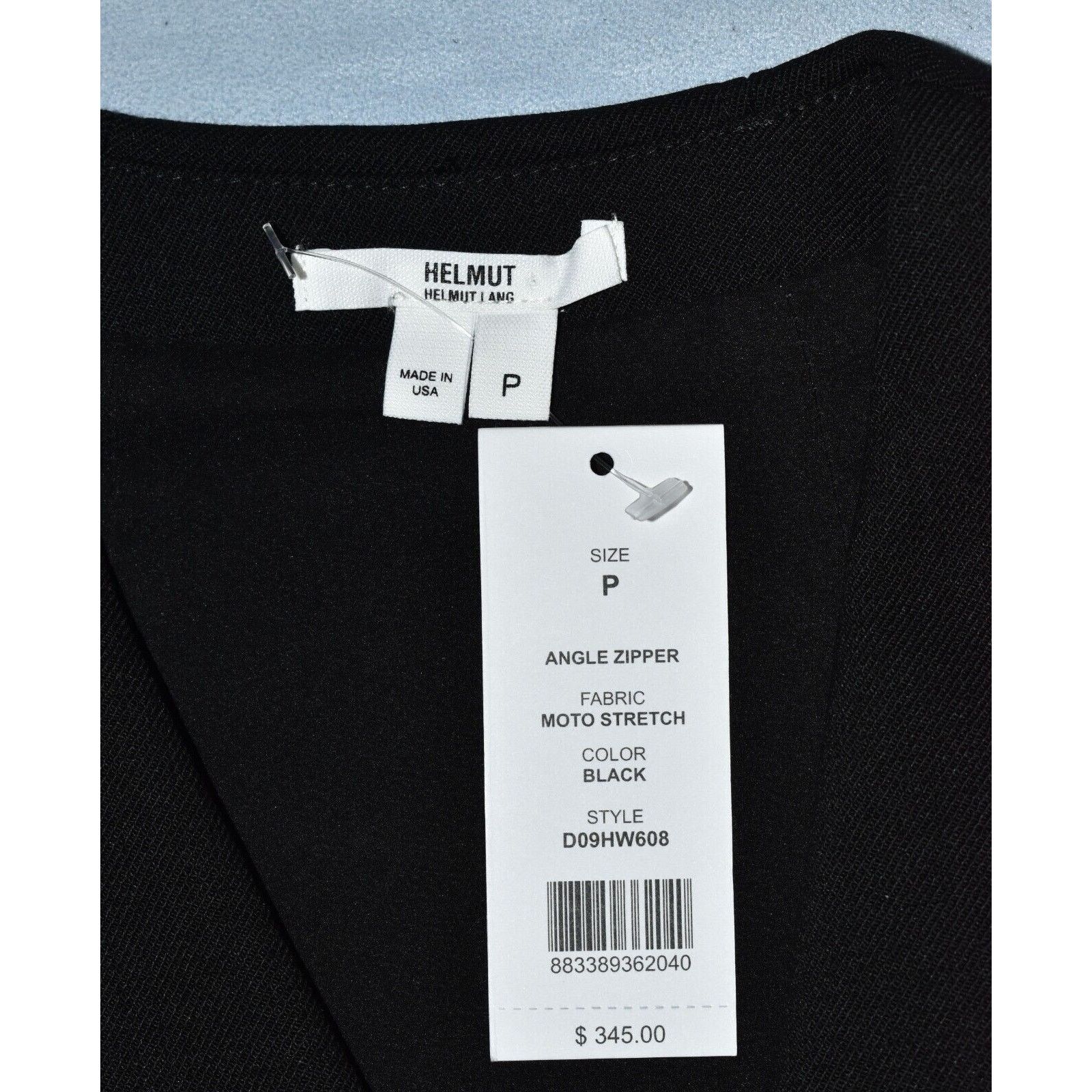 Helmut Lang C0 NWT HELMUT LANG Black Wrap Moto Stretch Dress Size P $345 Size XS / US 0-2 / IT 36-38 - 8 Thumbnail