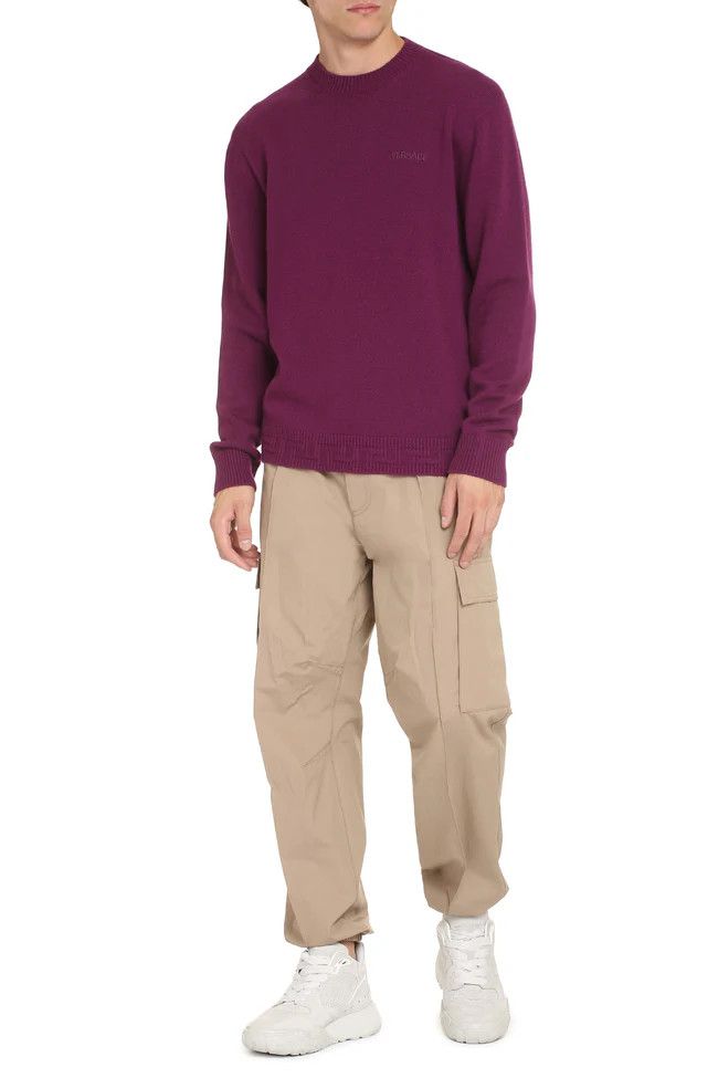 Versace o1y0525 Cashmere Blend Sweater in Purple Size US L / EU 52-54 / 3 - 4 Thumbnail