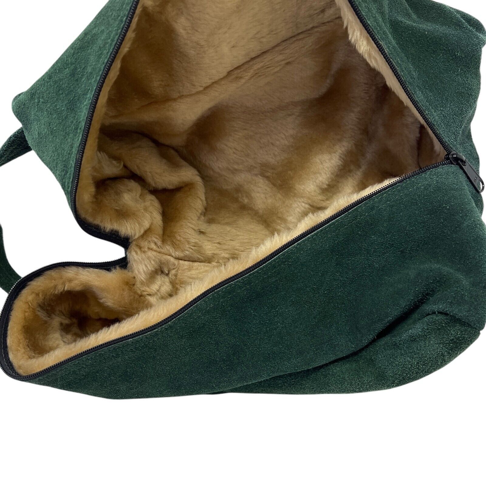 Vintage Vintage Green Suede ACIC Atlanta, GA Golf Sherpa Lined Bag Size ONE SIZE - 5 Thumbnail