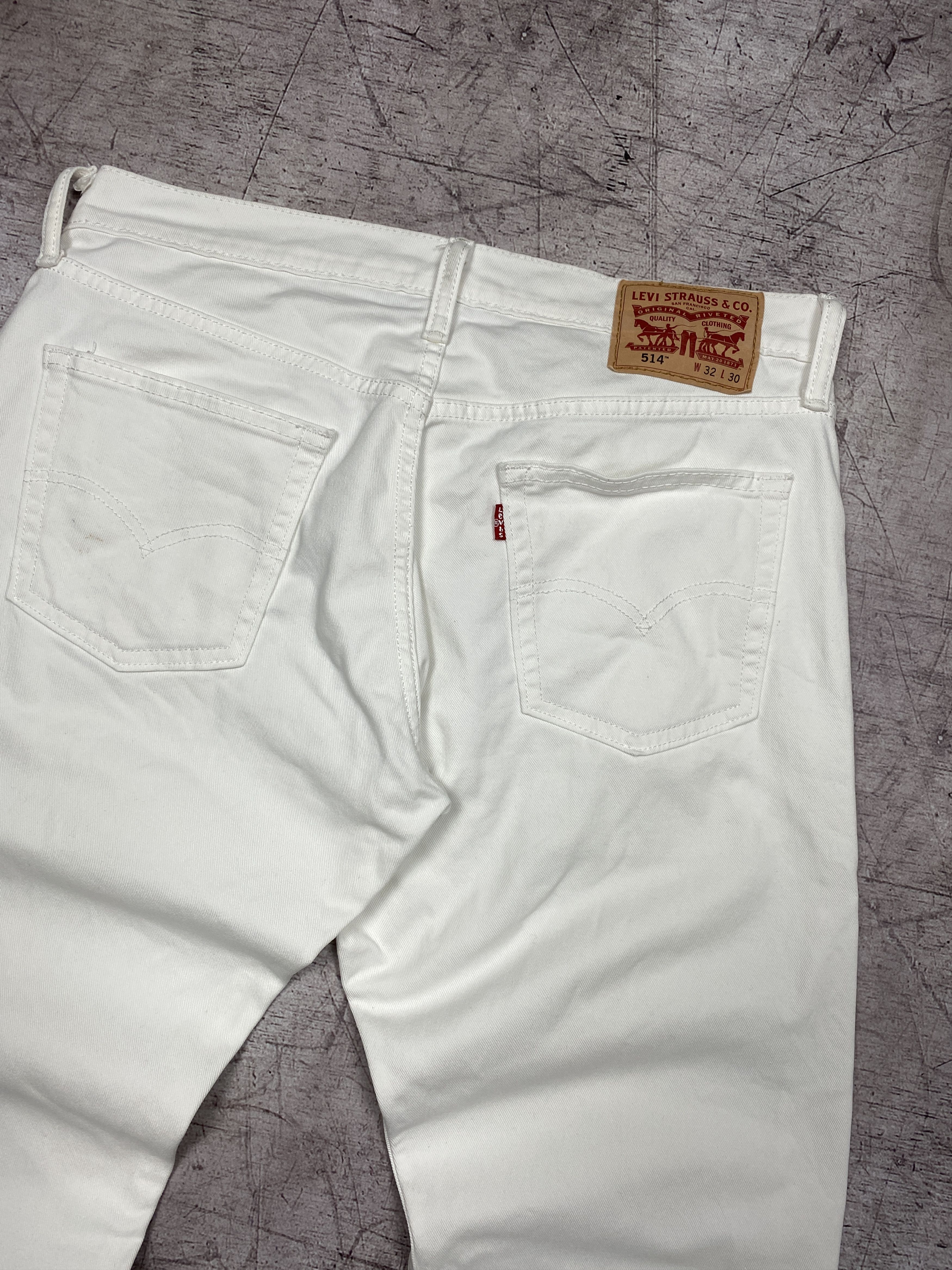 Levi's × Levi's Vintage Clothing Levis 514 Vintage White Denim Pants Jeans Size US 32 / EU 48 - 2 Thumbnail
