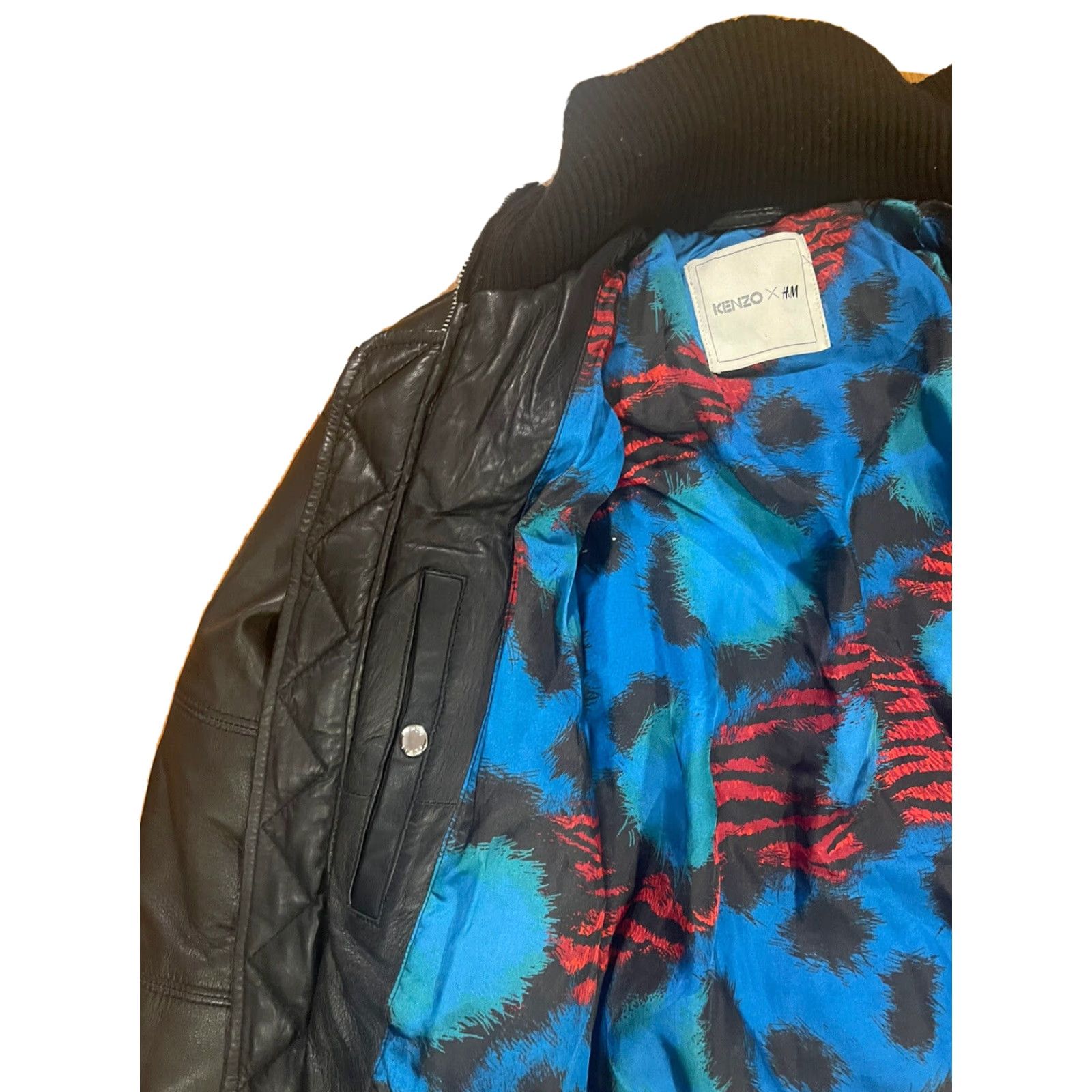 Kenzo KENZO x H&M Leather Bomber Jacket Spring Black XS SS16 Rare Limited Mens Size US XS / EU 42 / 0 - 6 Thumbnail