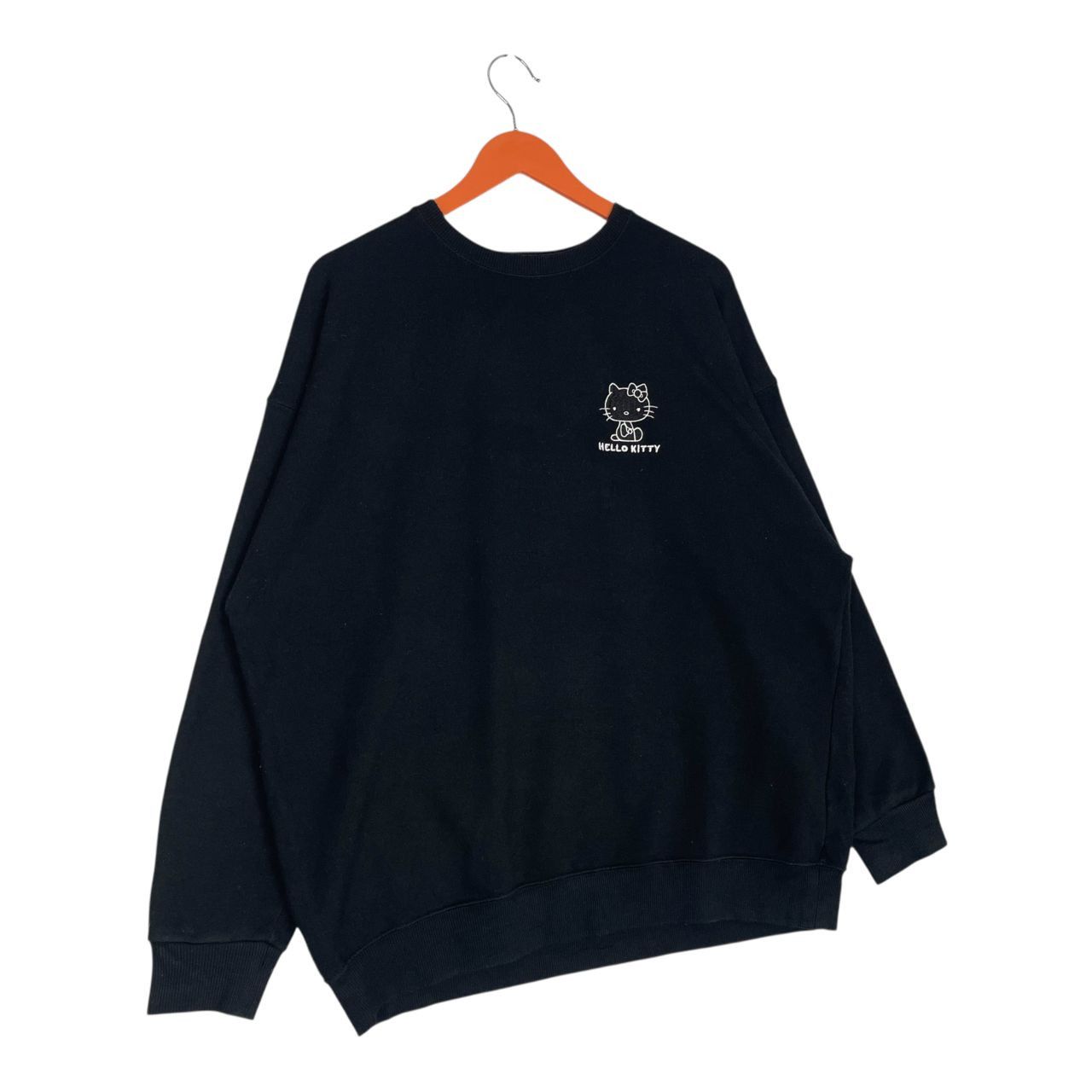 Anime Vintage Hello Kitty Embroided Backhit Logo Sweatshirt Size XL / US 12-14 / IT 48-50 - 2 Thumbnail