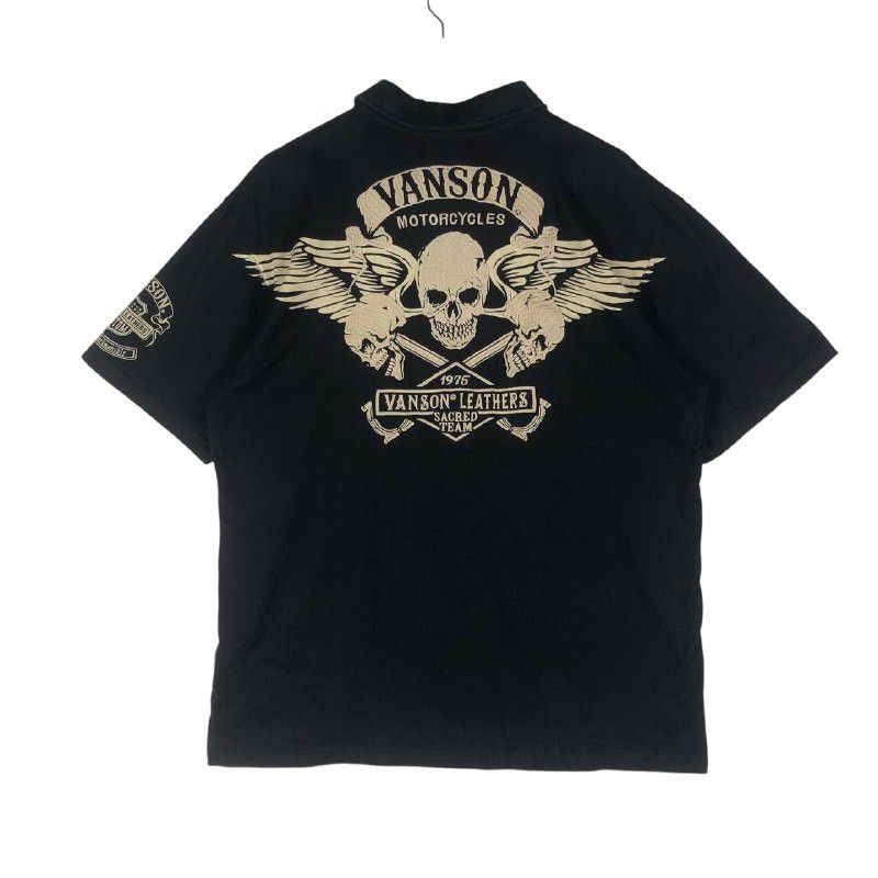 Vanson Leathers × Vintage Vintage Vanson Motorcycles Polo Shirt Big Embroidered Logo Size US XXL / EU 58 / 5 - 4 Thumbnail