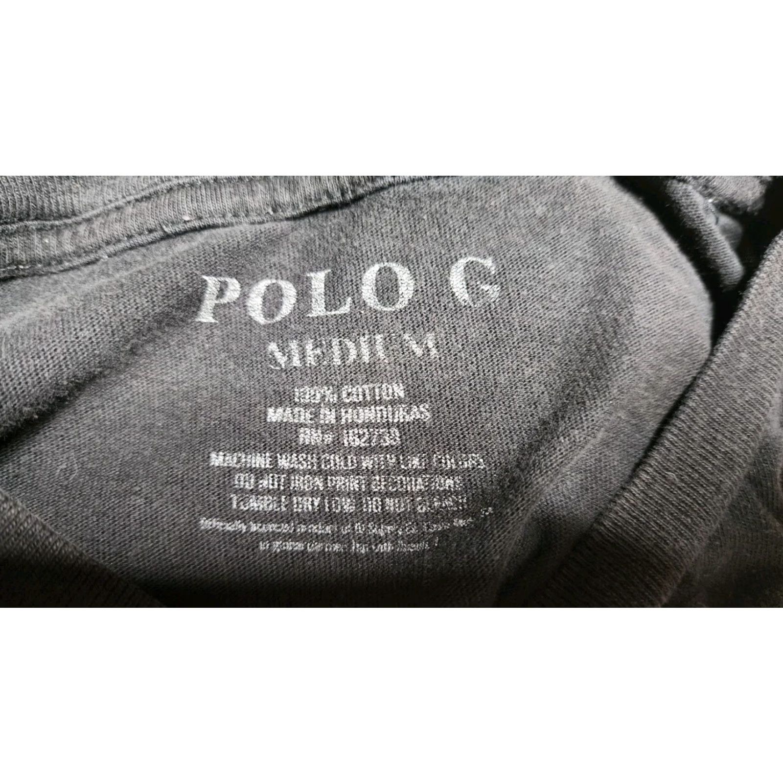 Vintage Polo G Hip Hop Rap T-Shirt Mens M Black Solid Short Sleeve Crew Neck Graphic Print Size US M / EU 48-50 / 2 - 4 Thumbnail