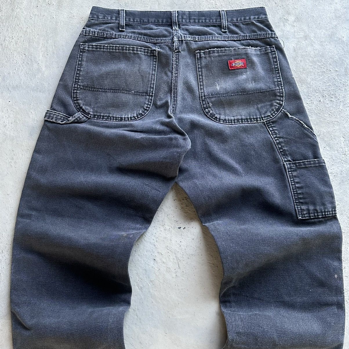 Dickies (33x30) Distressed Faded Dickies Carpenter Pants Faded Black Size US 33 - 8 Thumbnail