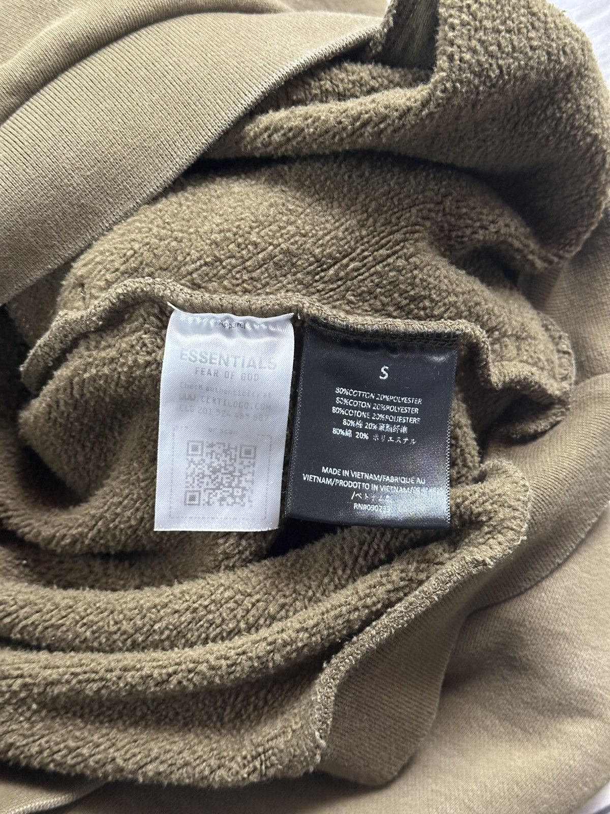 Essentials Fear Of God Essentials Olive Arch Hoodie Size US S / EU 44-46 / 1 - 6 Thumbnail