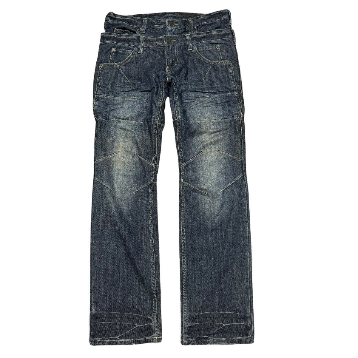 PPFM PPFM Double Waist Layered Denim Jeans Size US 32 / EU 48 - 3 Thumbnail