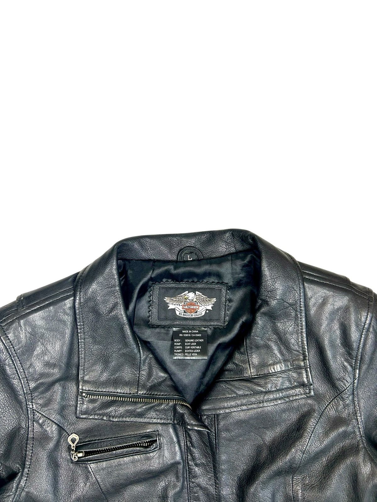 Harley Davidson Vintage Harley Davidson Black Leather Biker Y2K Jacket Size L / US 10 / IT 46 - 6 Thumbnail
