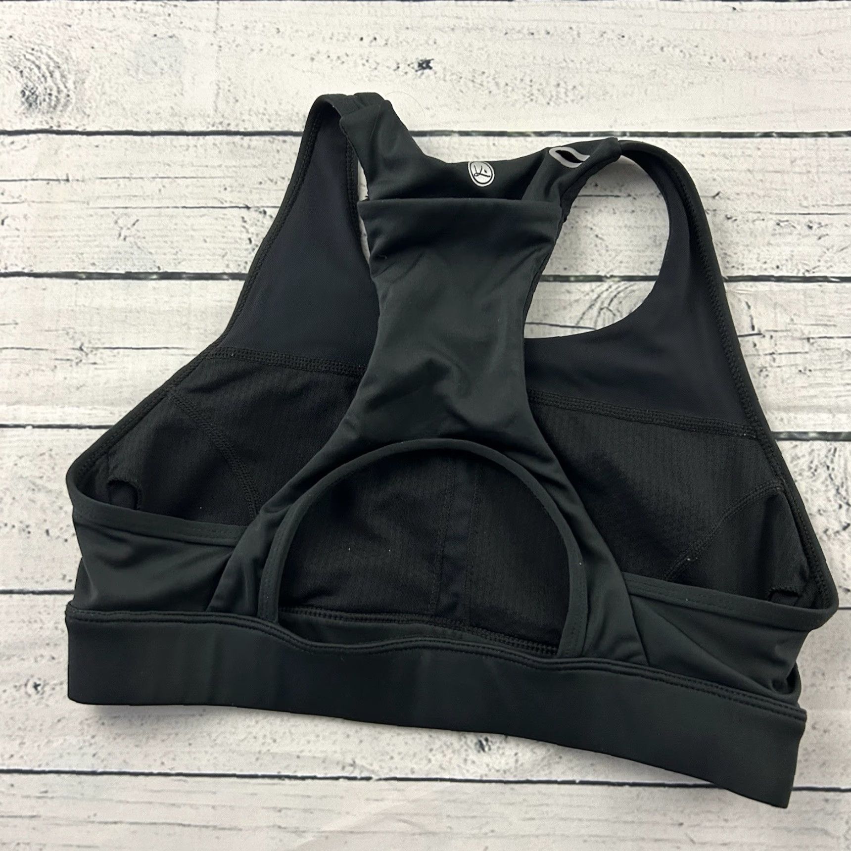 Vintage Queenieke Sports Bra Women’s Small Black Shirt Size ONE SIZE - 4 Thumbnail