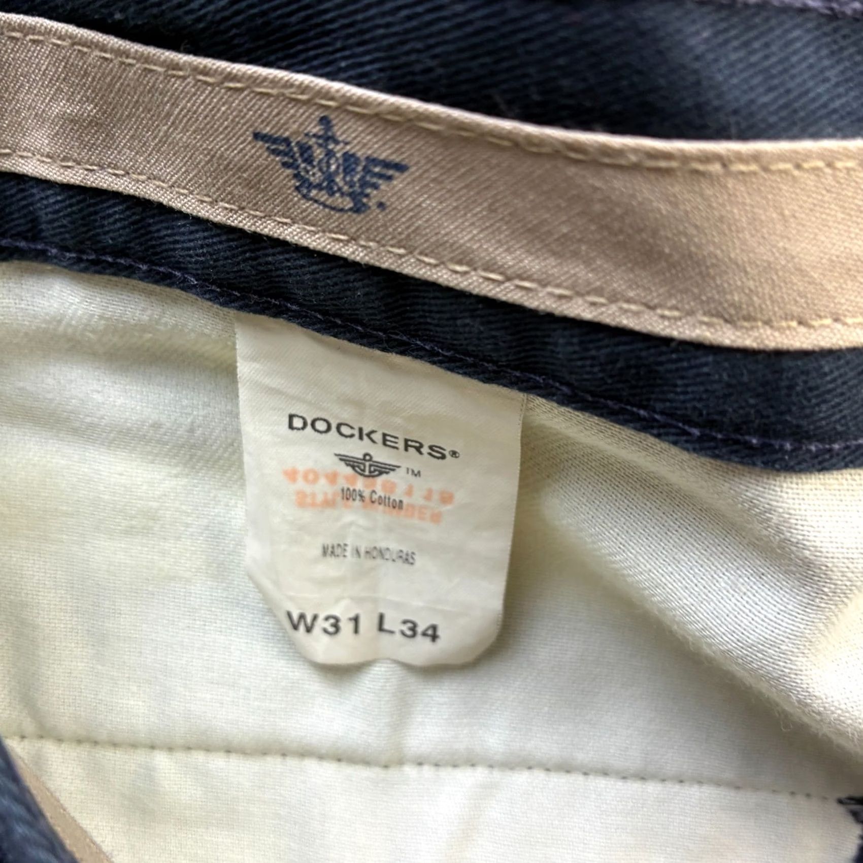 Dockers VINTAGE Dockers Pants Mens 31x34 Blue Trousers Double Pleated 2003 Size US 31 - 7 Thumbnail