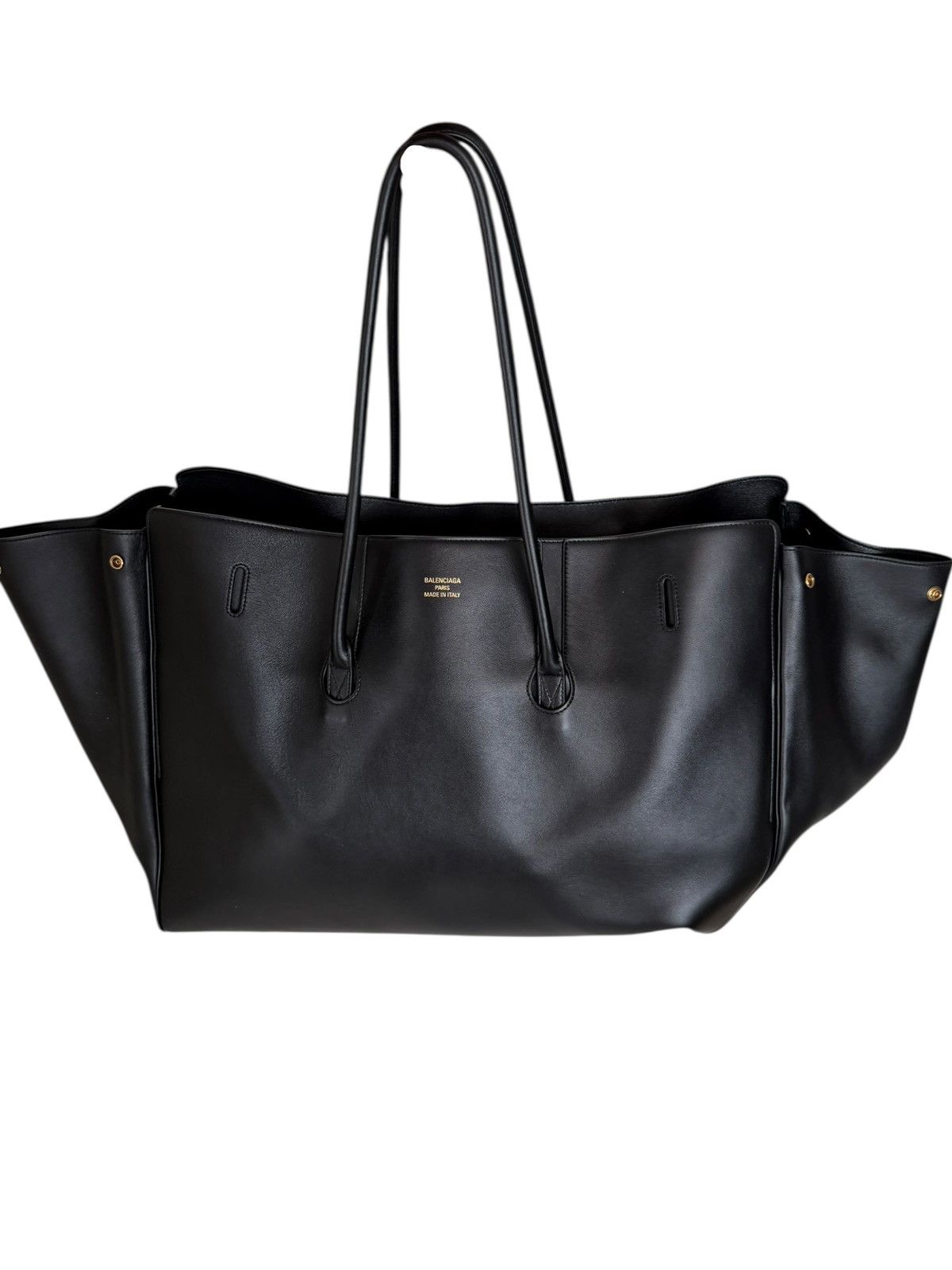 Balenciaga 2024 Runway Bel Air XL Carry All Black Leather Size ONE SIZE - 3 Thumbnail