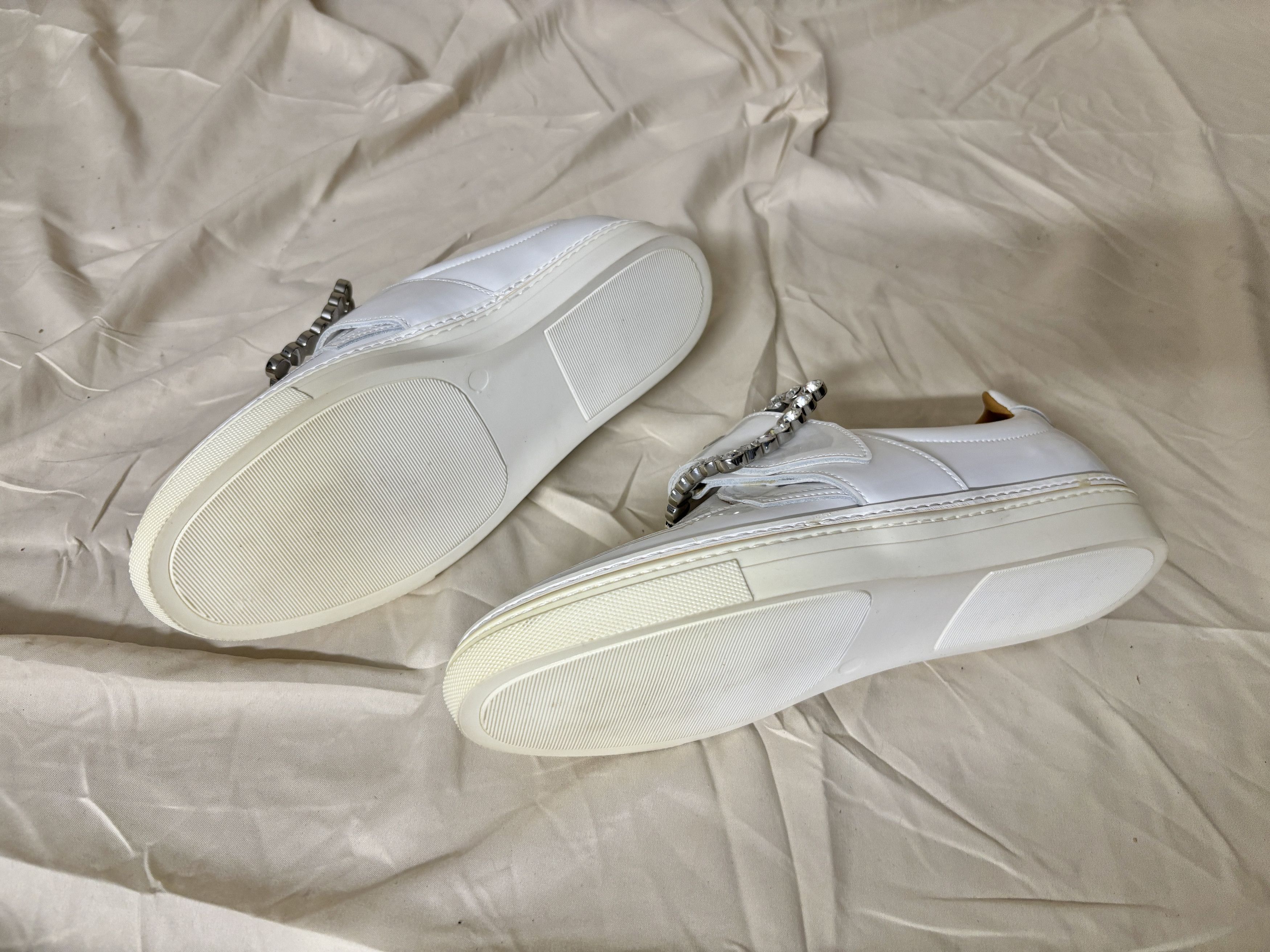 Maison Margiela Margiela white patent sneakers with crystal buckle Size US 10 / IT 40 - 7 Thumbnail