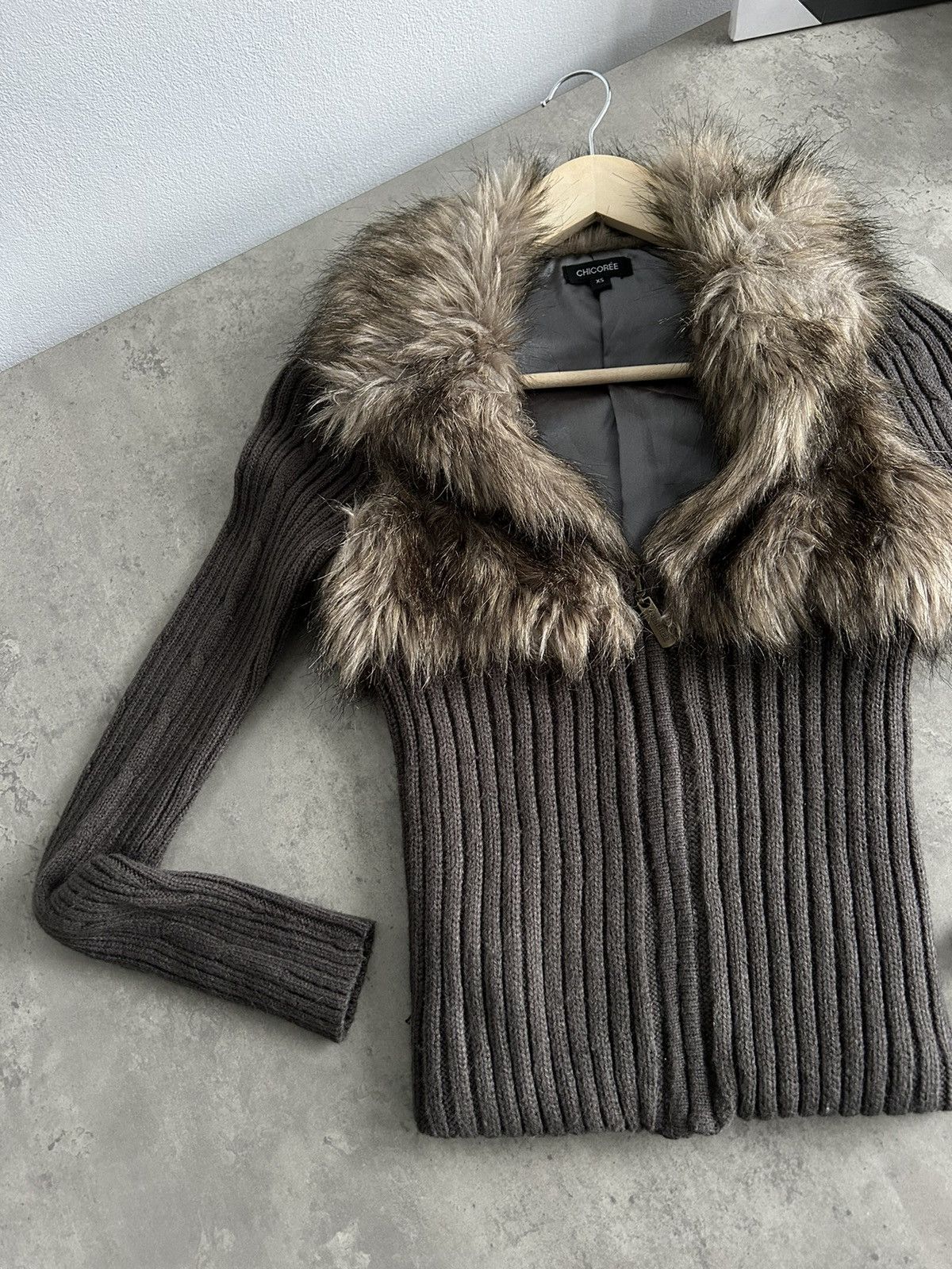 Vintage Beautiful Far Faux Zip Sweater Y2K Avant Garde Size XS / US 0-2 / IT 36-38 - 8 Thumbnail