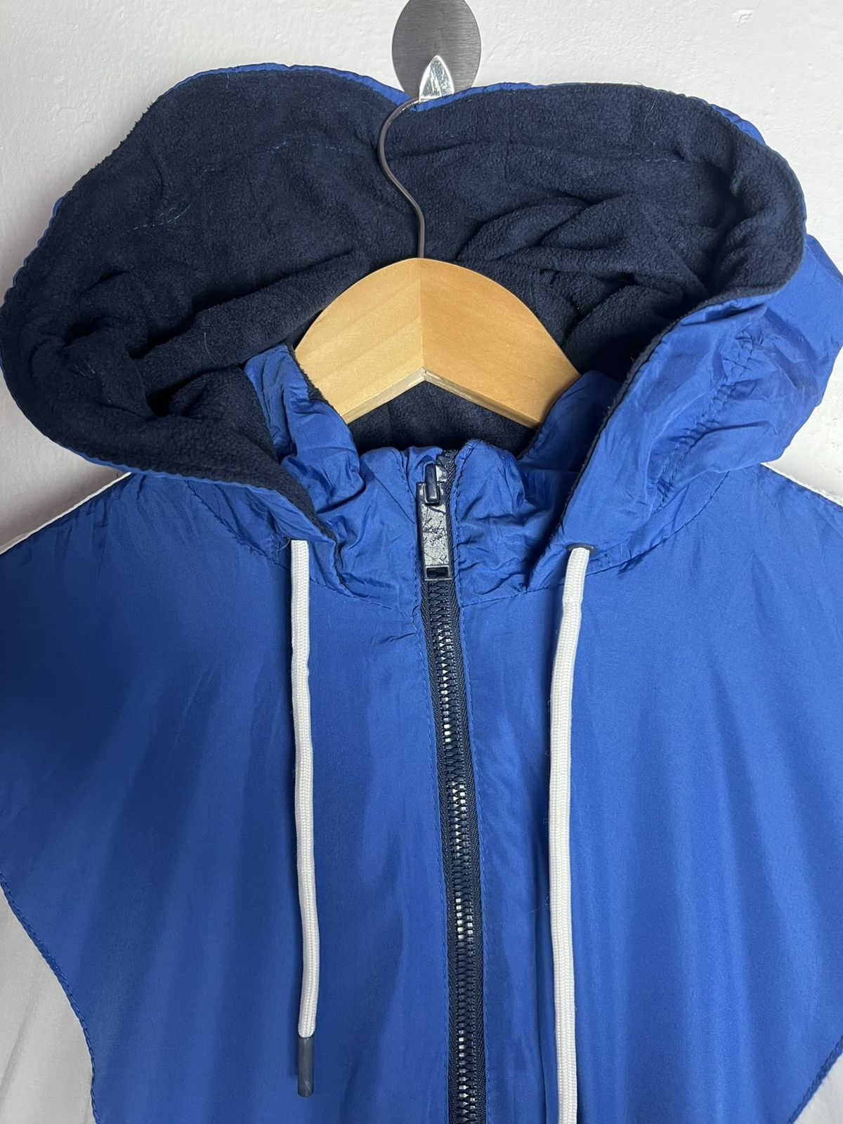 Bershka Bershka Retro Blue Windbreaker Jacket Size US S / EU 44-46 / 1 - 6 Thumbnail