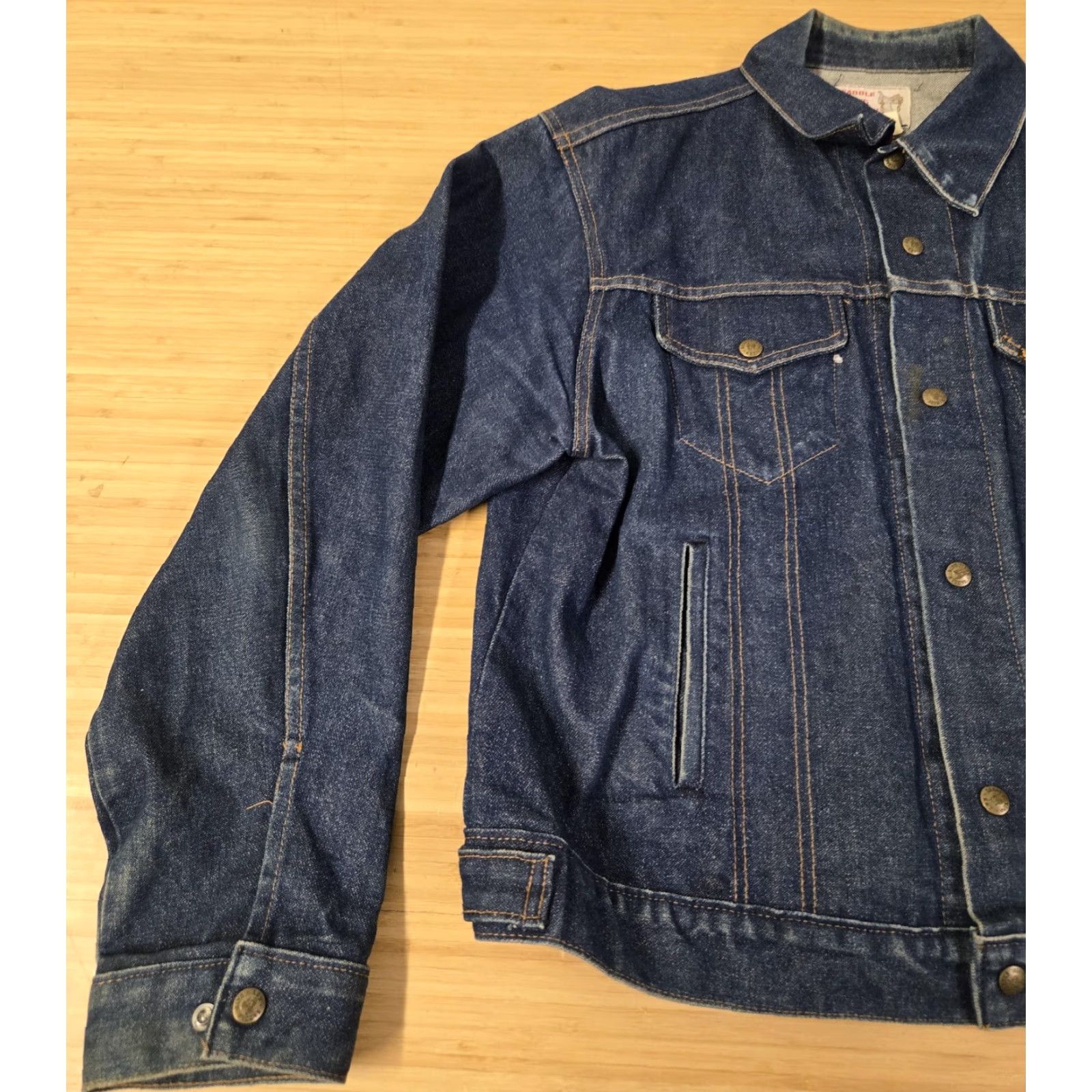 Vintage VINTAGE Saddle King Western Jacket Mens 46 Regular Blue Denim Trucker Made USA Size US S / EU 44-46 / 1 - 3 Thumbnail