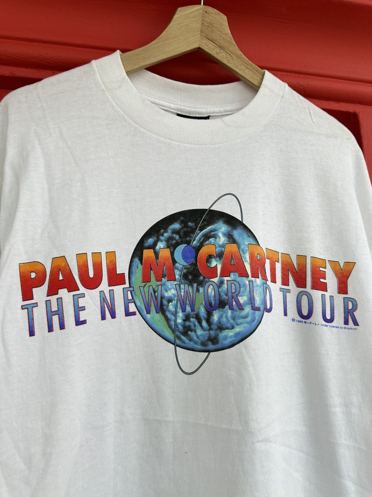 Band Tees Vintage 90s Paul McCartney The New World Tour Tee Size US L / EU 52-54 / 3 - 3 Thumbnail