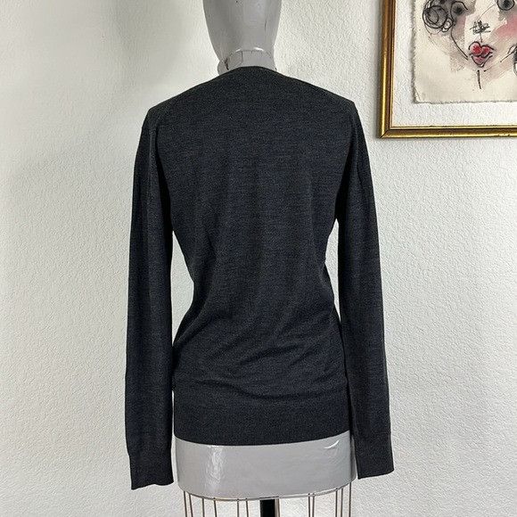 Prada Prada Marled Heathered Gray V-Neck Sweater Wool Made in Ital Size XS / US 0-2 / IT 36-38 - 5 Thumbnail