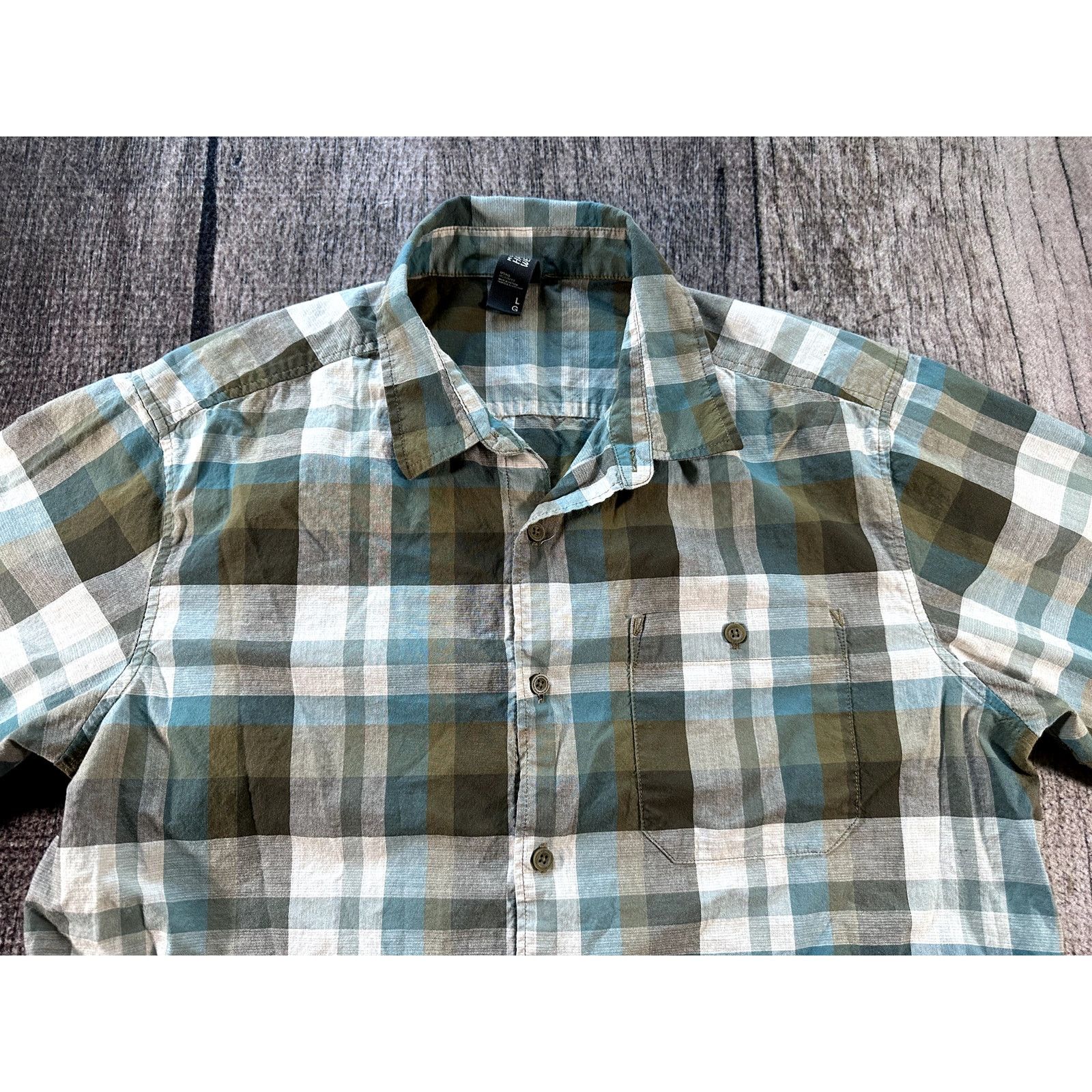 Mountain Hardwear Mountain Hardwear Shirt Mens L Green Big Cottonwood Plaid Size US L / EU 52-54 / 3 - 2 Thumbnail
