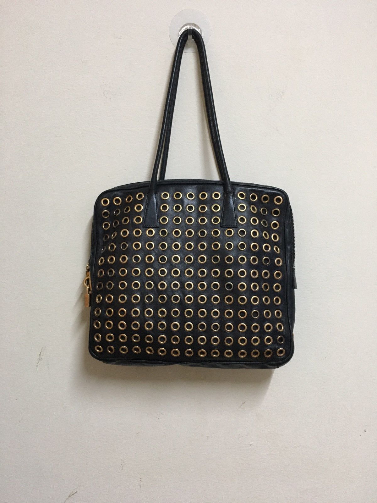 Prada Rare Prada with stud punk style leather bag Size ONE SIZE - 5 Thumbnail