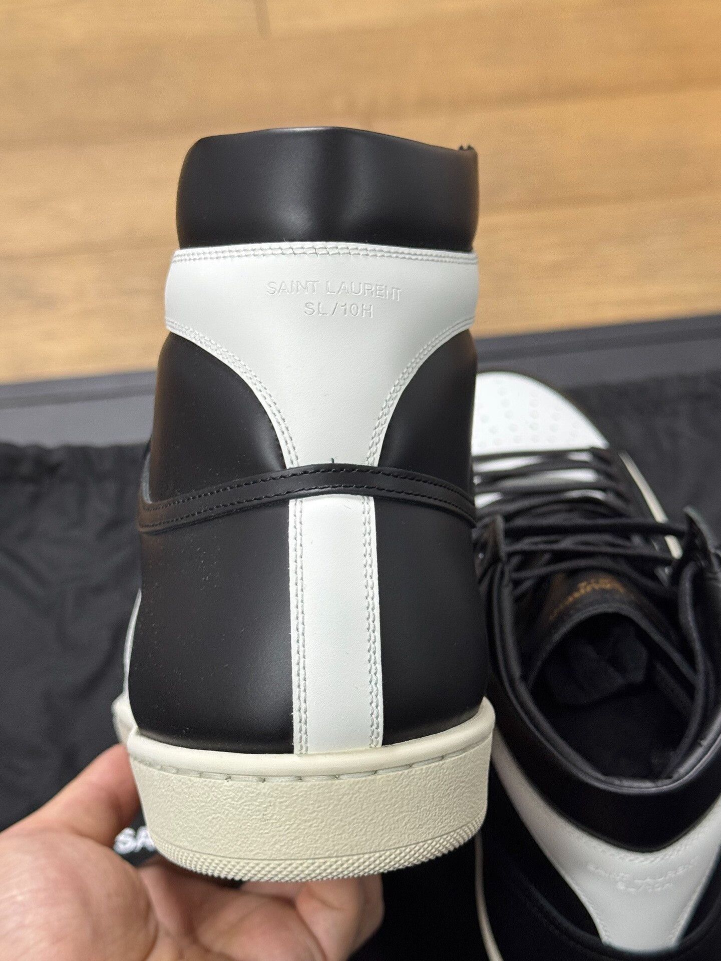 Saint Laurent Paris saint laurent court leather high-top sneakers Size US 10 / EU 43 - 7 Thumbnail