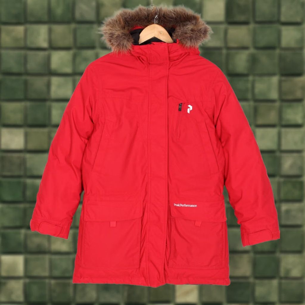 Peak Performance VINTAGE Peak Performance Down Parka Jacket Women Size M Fur Hooded Waterproof MJ5498 Size M / US 6-8 / IT 42-44 - 1 Thumbnail
