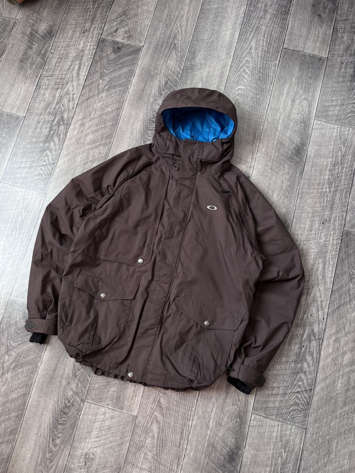 ?? Rare Vintage Oakley Loose Fit Technical Brown Ski Jacket