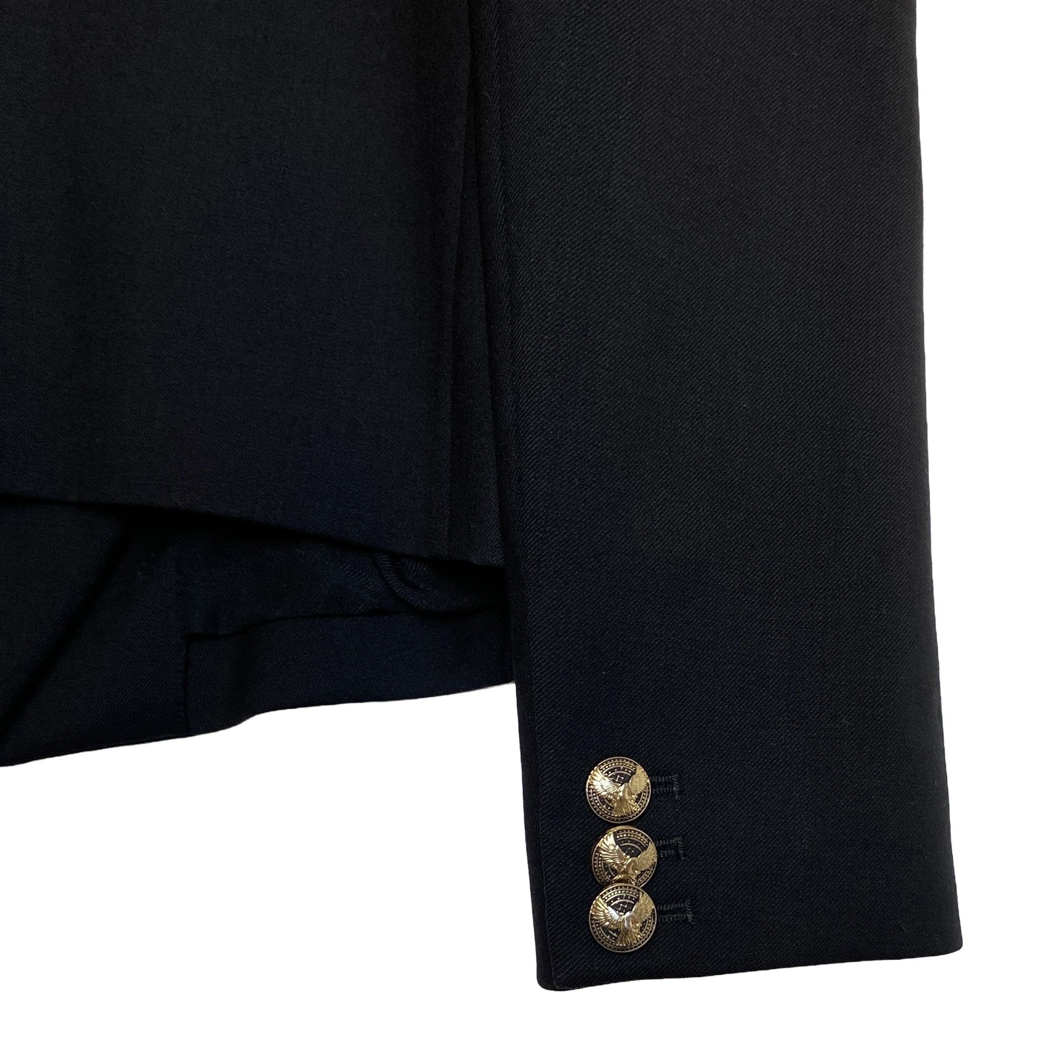 Balmain BALMAIN BLACK WOOL DOUBLE BREASTED BLAZER Size L / US 10 / IT 46 - 4 Thumbnail