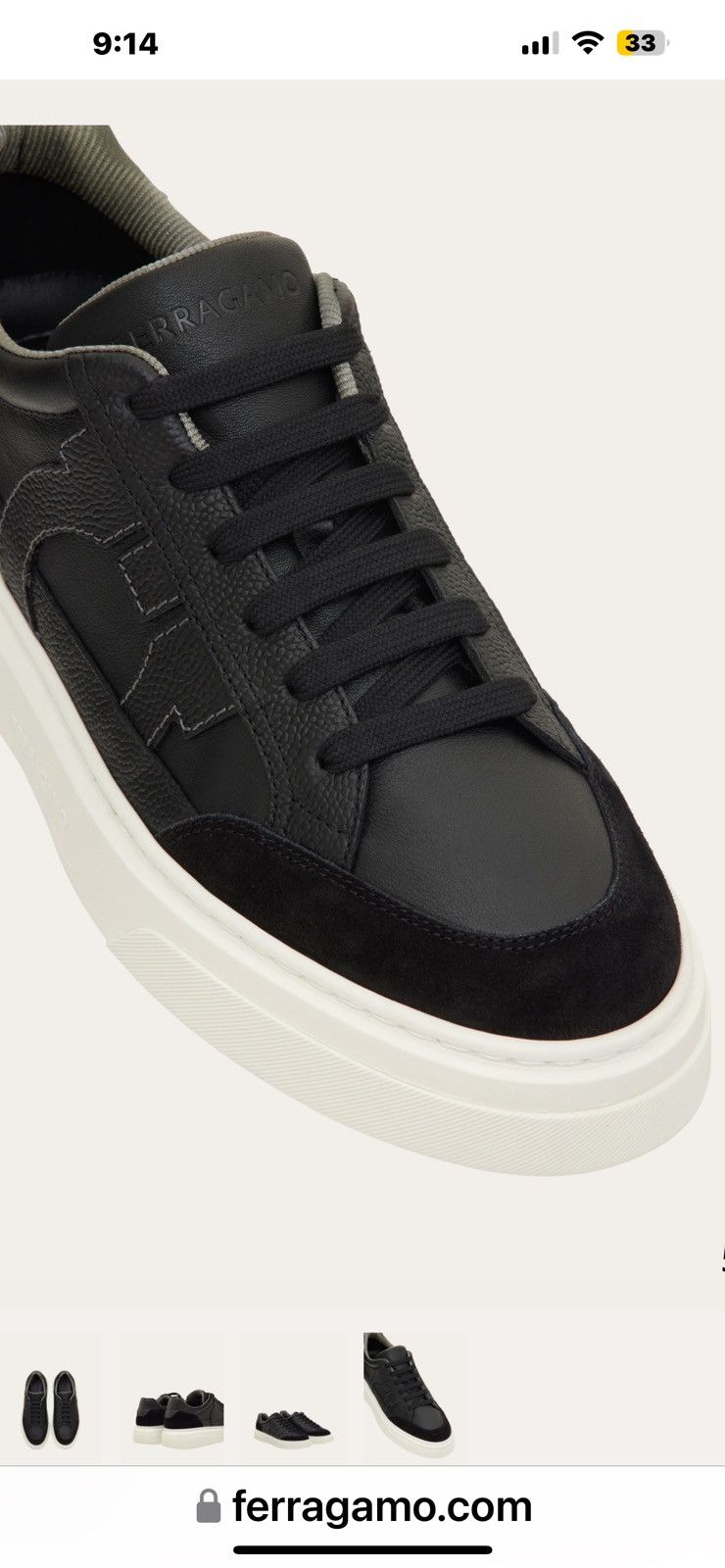 Salvatore Ferragamo Ferragamo Low top sneaker with Gancini Cassina Size US 7.5 / EU 40-41 - 2 Thumbnail