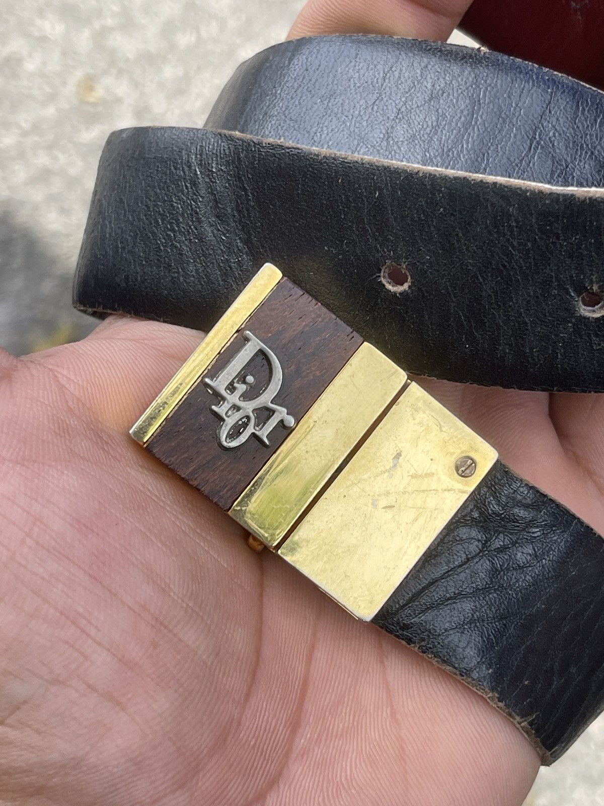 Dior Rare🔥Vintage 80s Dior Leather Belt Size ONE SIZE - 2 Thumbnail